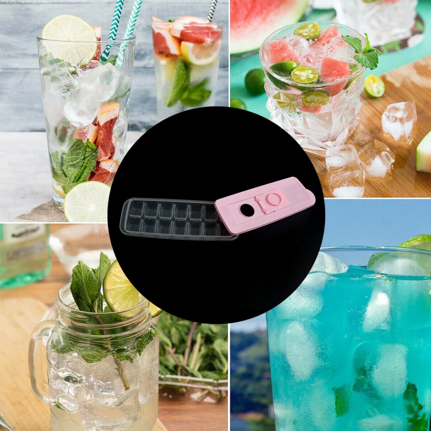 Ice Cube Trays,  Easy Release Ice Trays Make 14 Ice Cube,