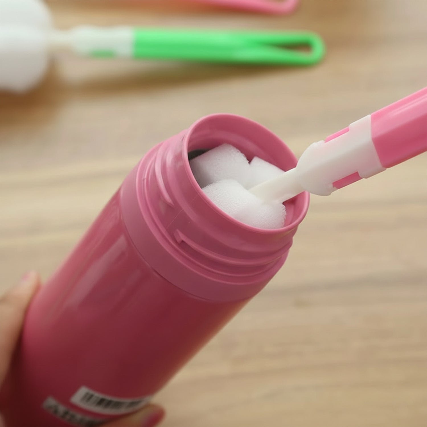 Long Handle Silicone Bottle Cleaning Brush 32 cm (1 Pc)