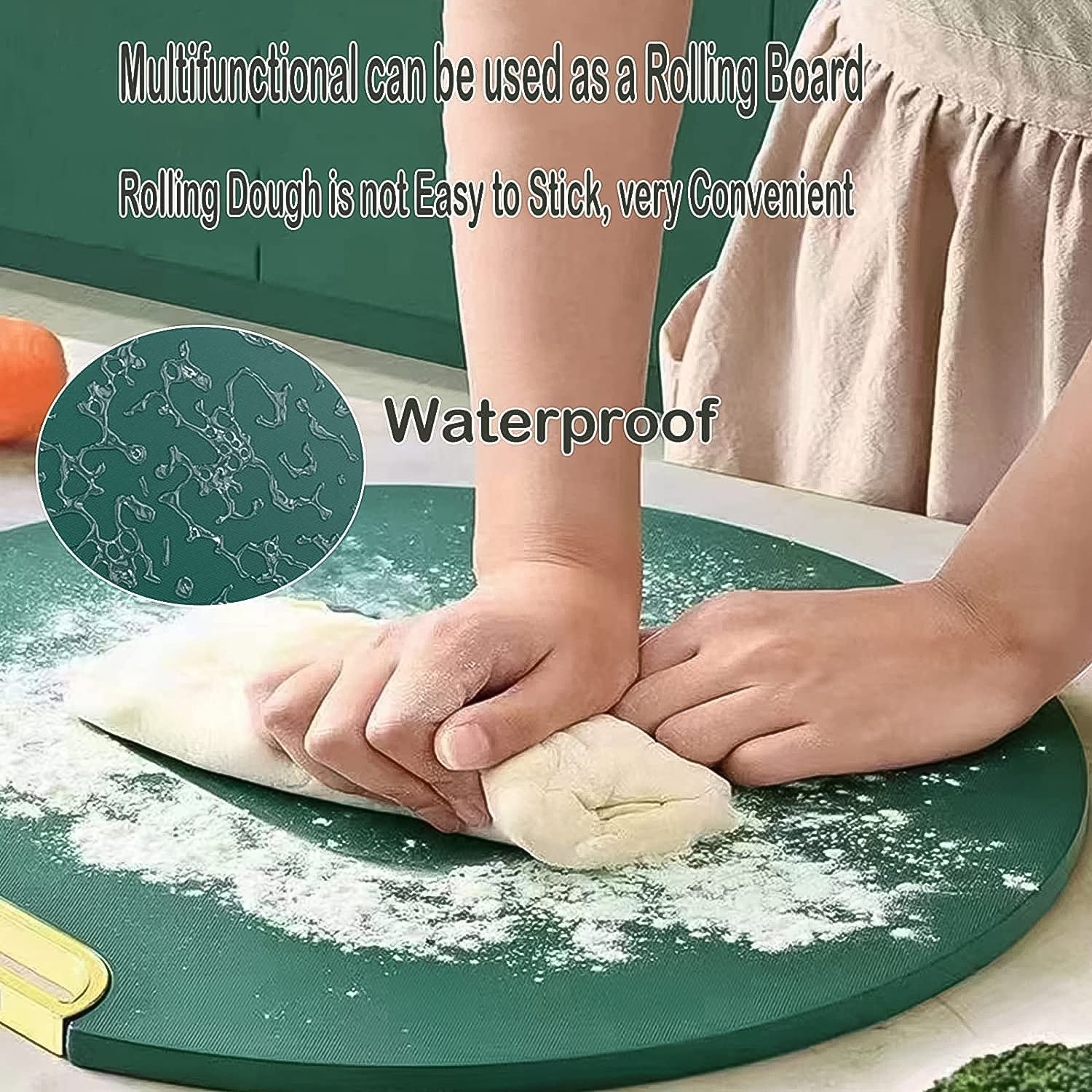 Round Multipurpose 32x32 cm Anti-Slip Cutting Boar (1 Pc)