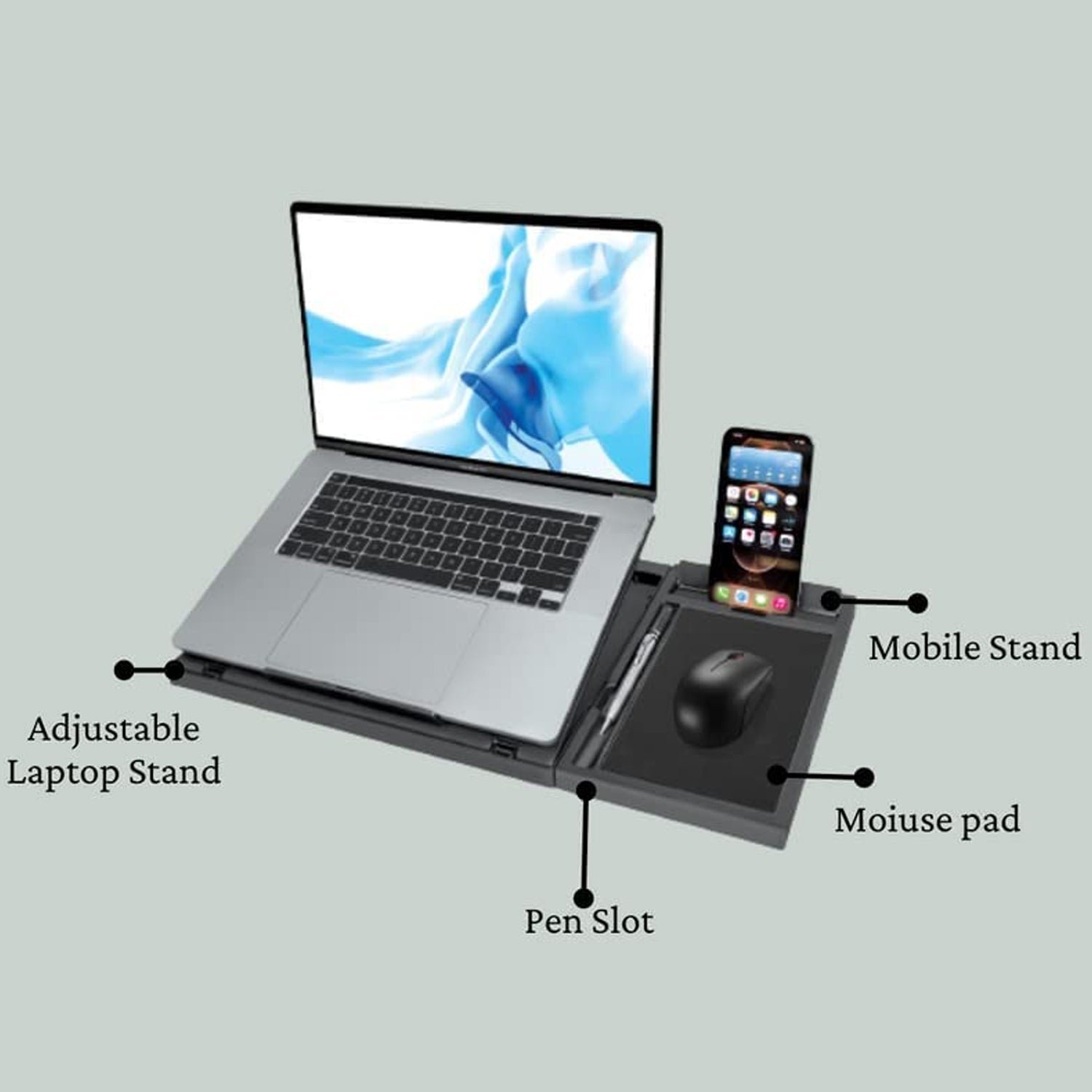Laptop Stand Portable Foldable Compatible with MacBook Notebook