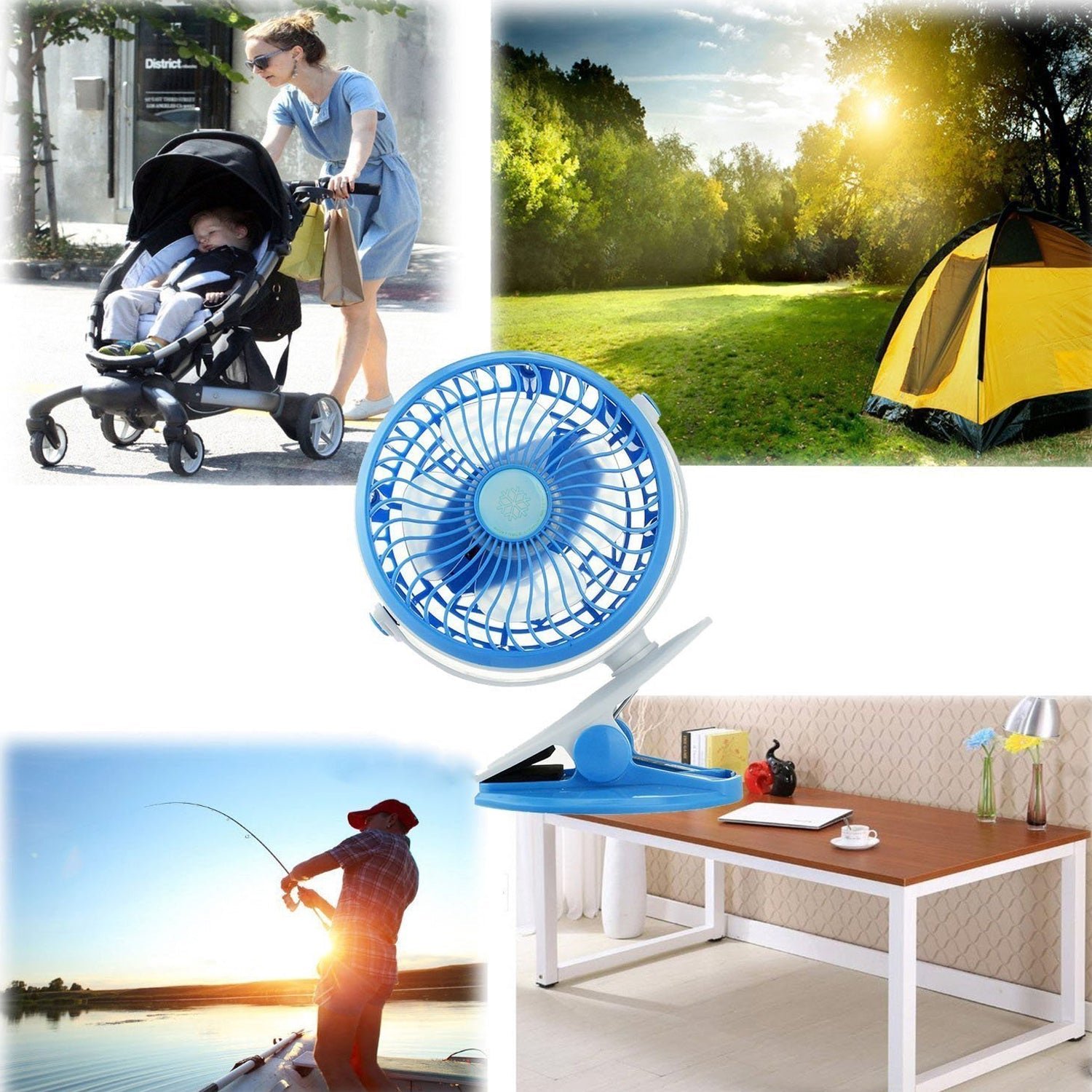Mini USB Clip Fan – Portable Cooling Fan for Rooms (Battery Not Included)