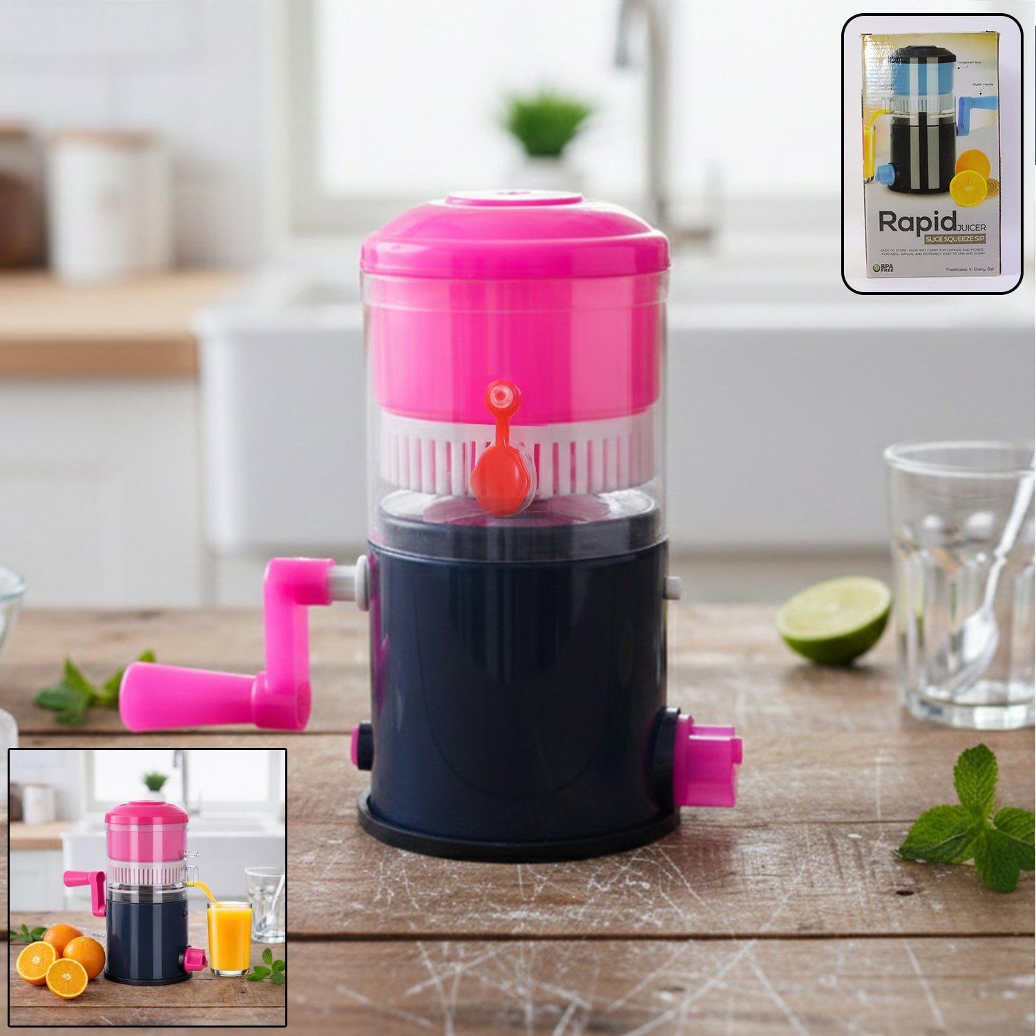 Rapid Manual Hand Press Juicer (1 Set)