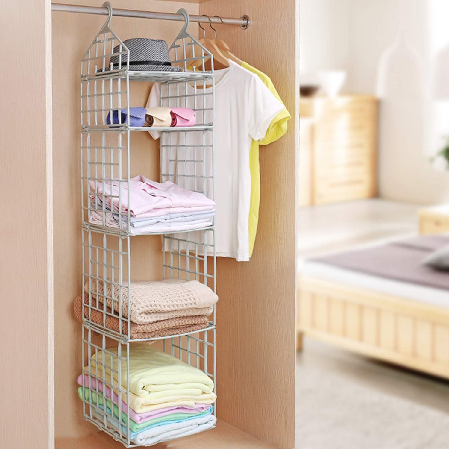 MULTIPURPOSE 5 LAYER FOLDING CLOTHES STORAGE RACKS
