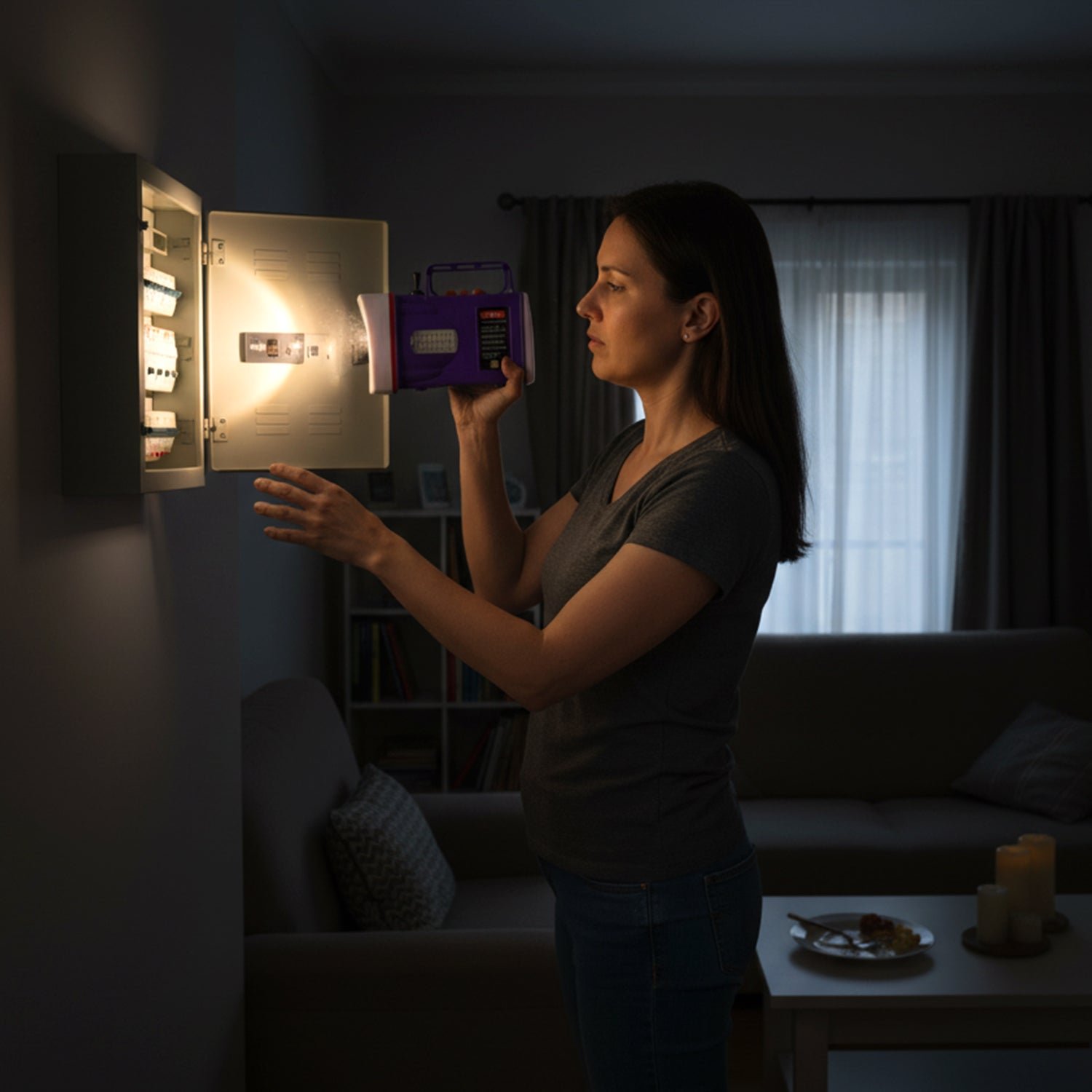 OMEGA Rechargeable LED Laser Torch Light with 5200 mAh Battery