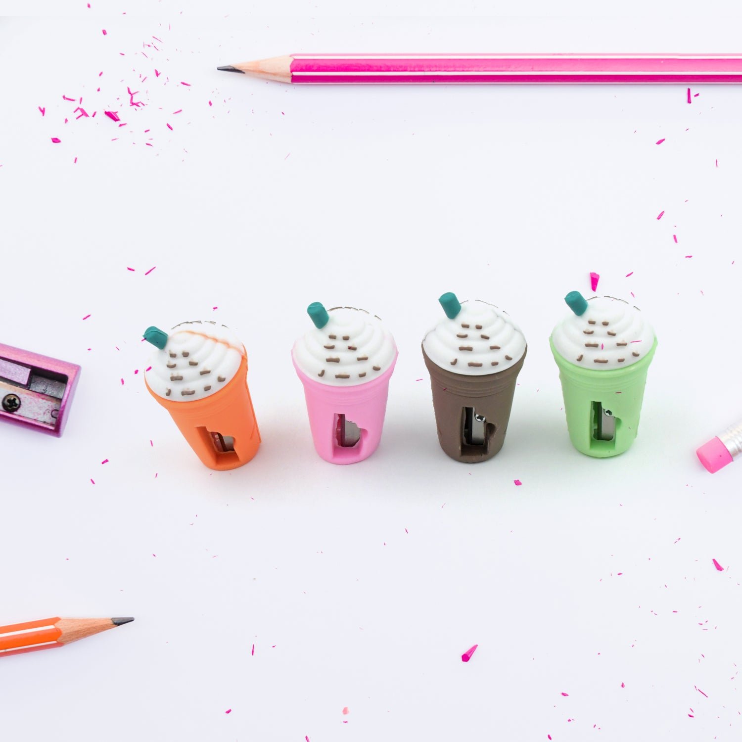 2In1 3D Cute Coffee Or Ice cream Shape sharpner Like Rotary Manual Pencil Sharpener for Kids  Ice Cream Style Office School Supplies, Back to School Gift for Students,Kids Educational Stationary kit, B’Day Return Gift (1 Pc)