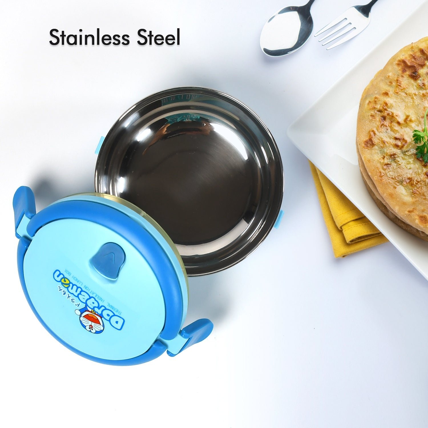 Single Layer Doraemon Steel Lunch Box – Premium Lunch Box for Office & School