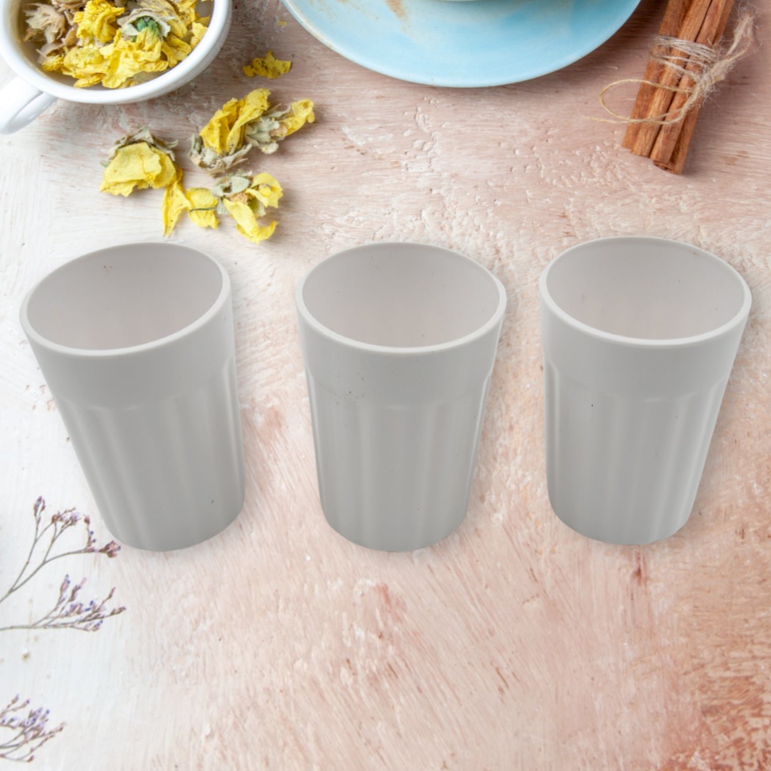 Small Plastic Coffee / Tea Cups Reusable Plastic Cup Mug(3 Pcs Set)