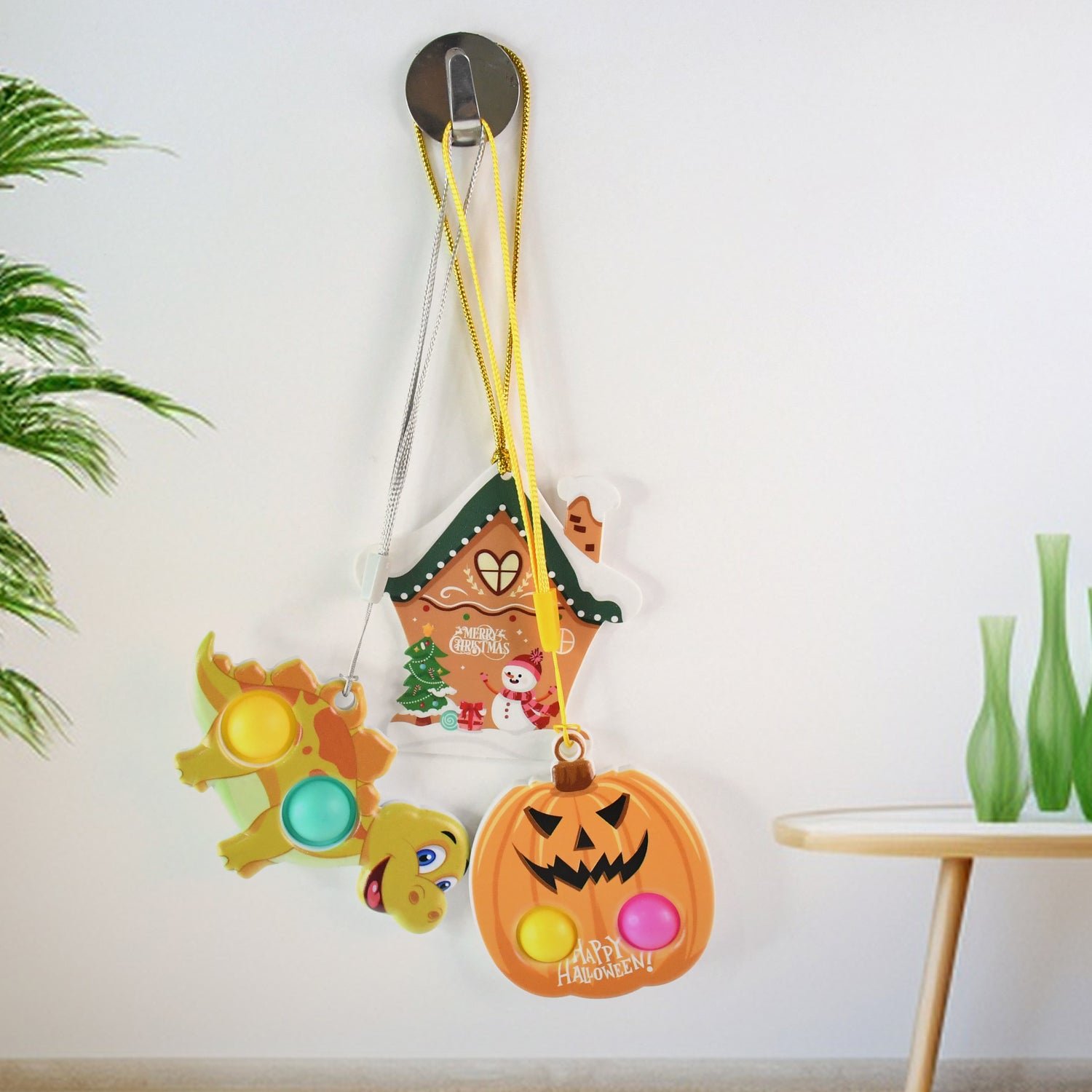 Silicone Push Bubble Fidget Keychain Toy (1 Pc)