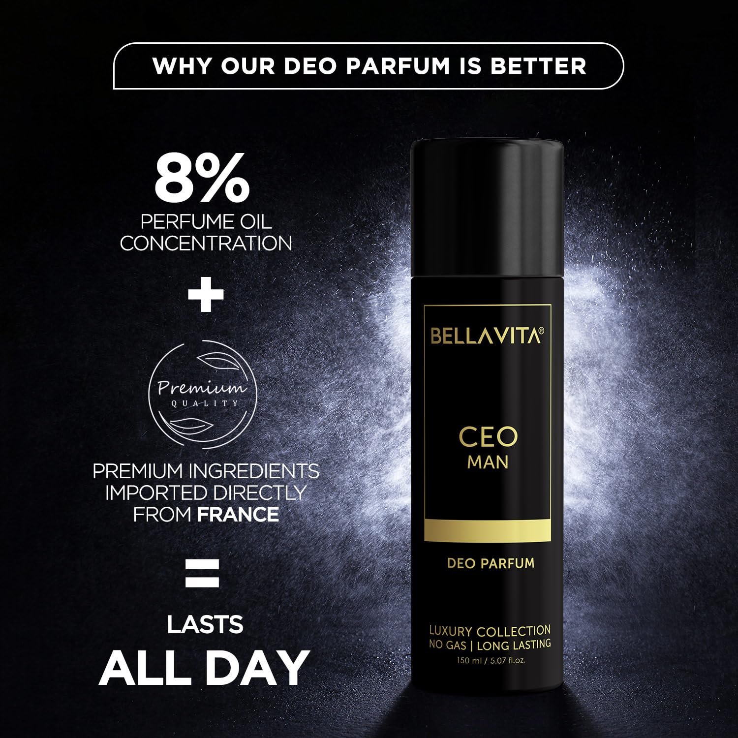 Bellavita Premium CEO Man Deo Perfume Body Spray 150 ML