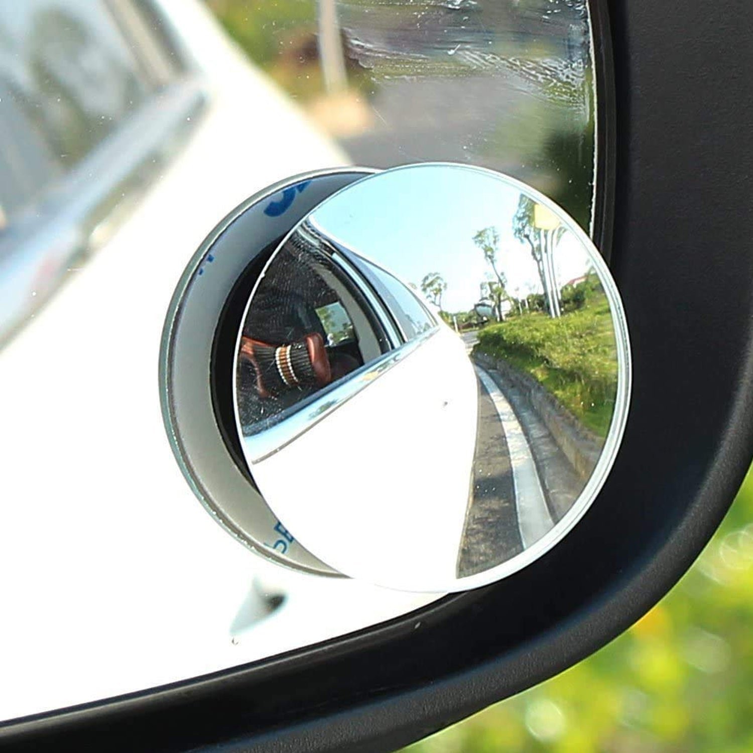 Blind Spot Round Wide Angle Adjustable Convex Rear View Mirror – Pack of 2