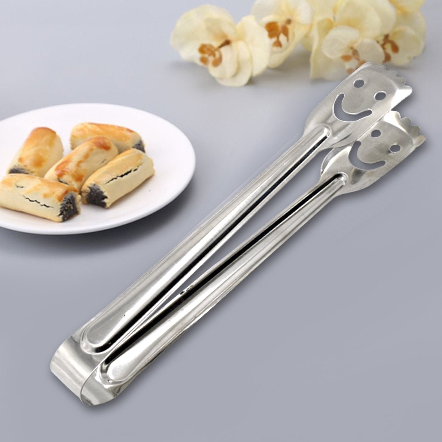 Smiley Stainless Steel Multipurpose Utility Tong (1Pc Only)