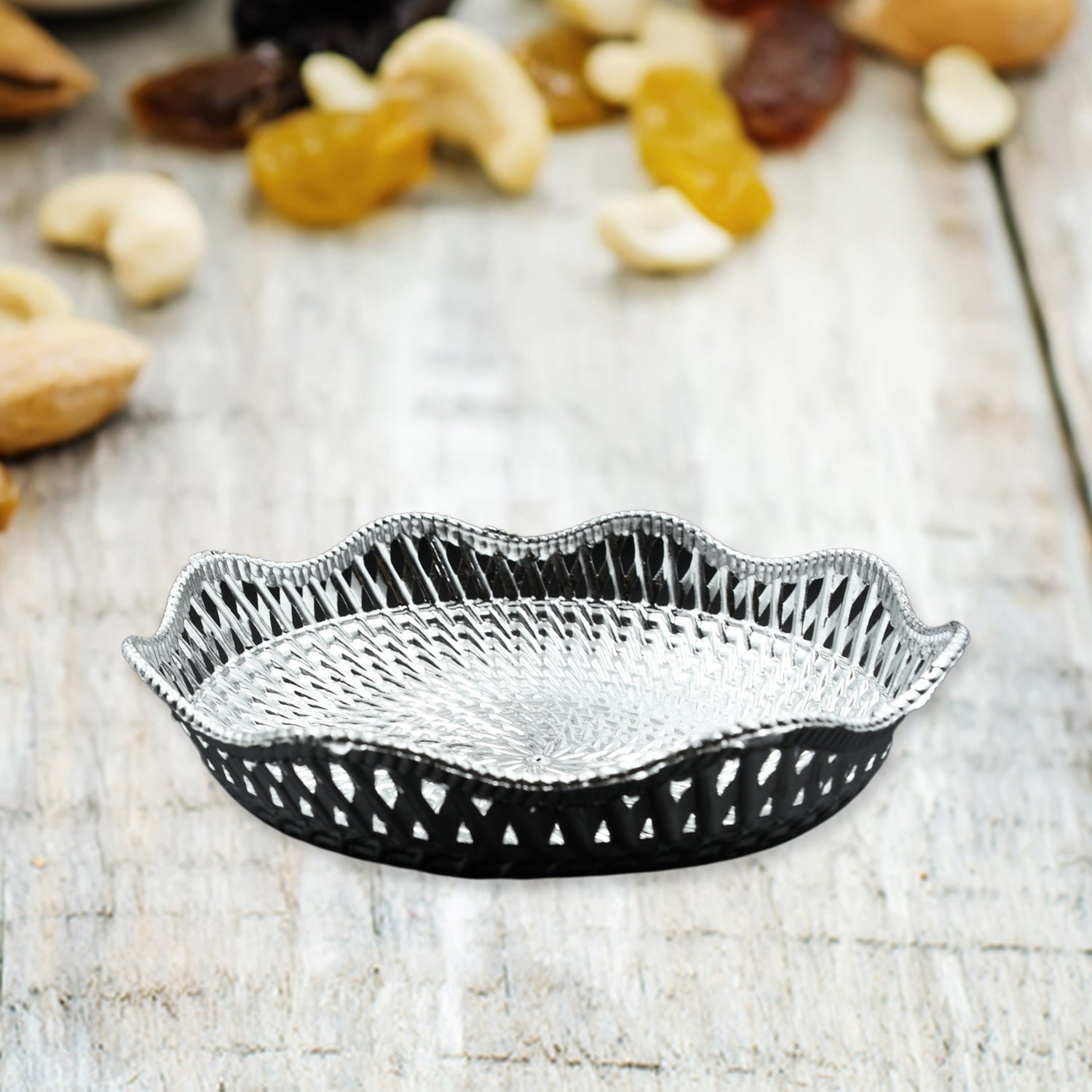 Round Traditional Multipurpose Mukhwas Serving Tray – Decorative Platters (1 Pc)