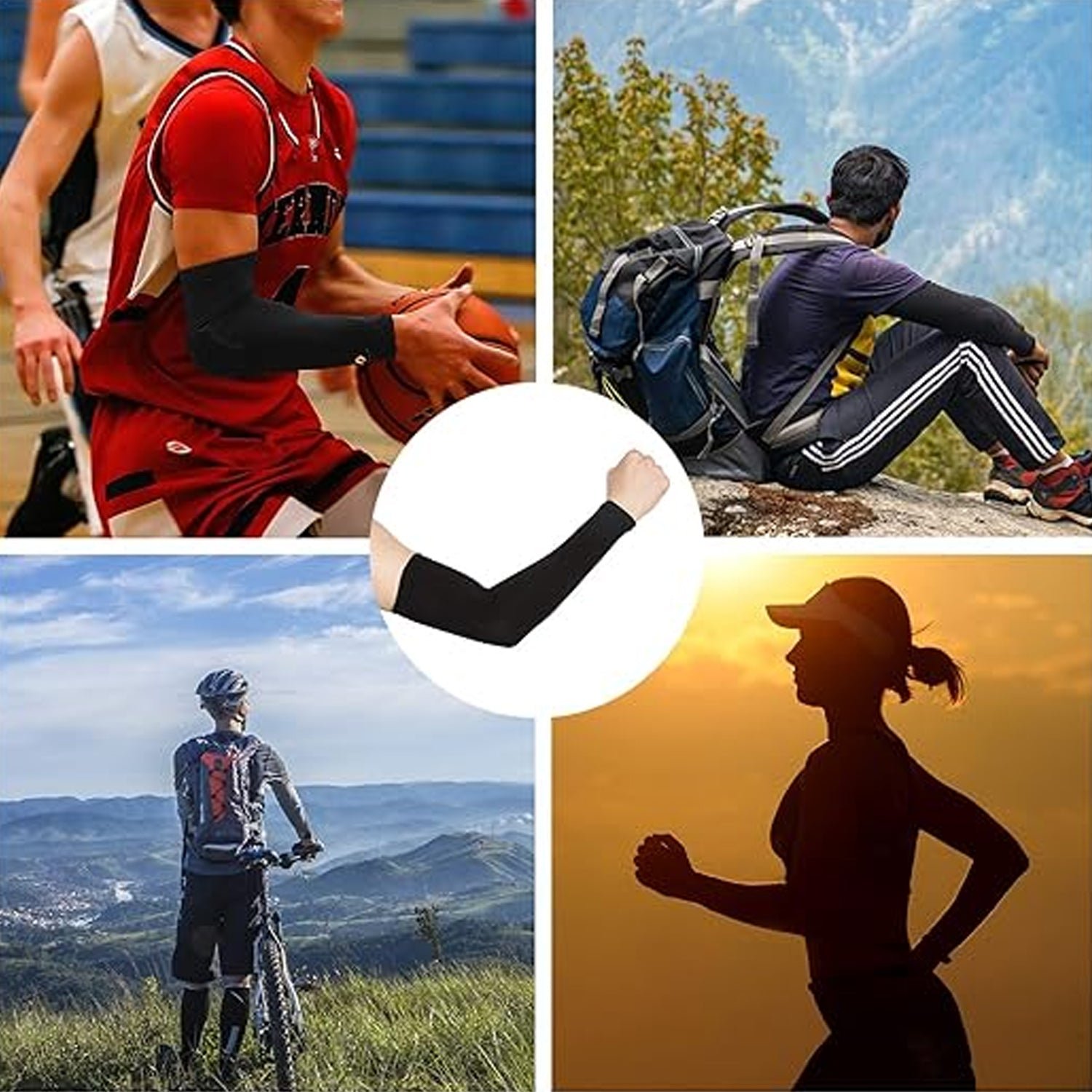 Stretchable Elbow Support Compression Sleeves (1 Pair)