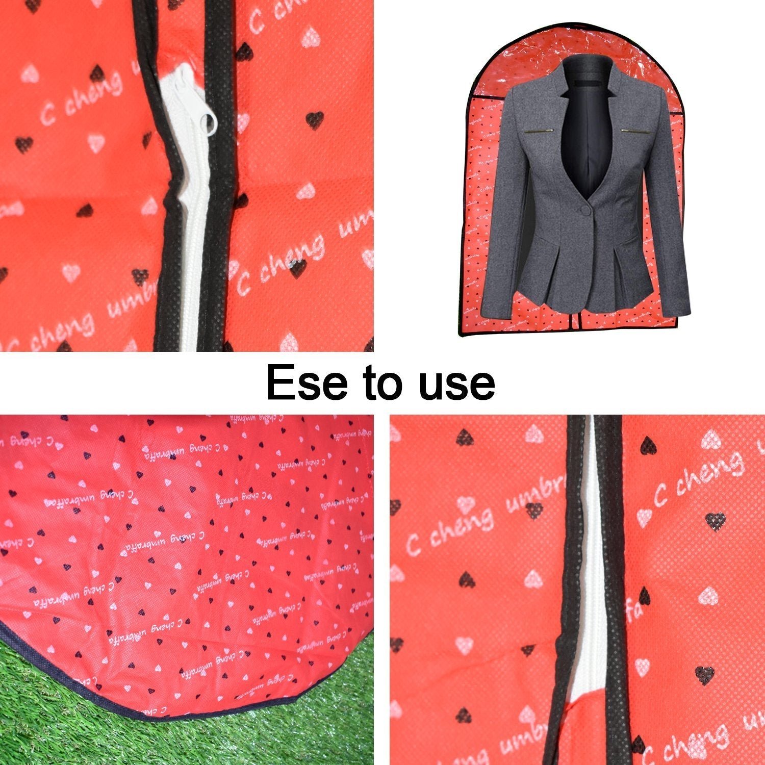 Men's Coat Blazer Cover Holdover Breathable Garment Bag Suit Cover