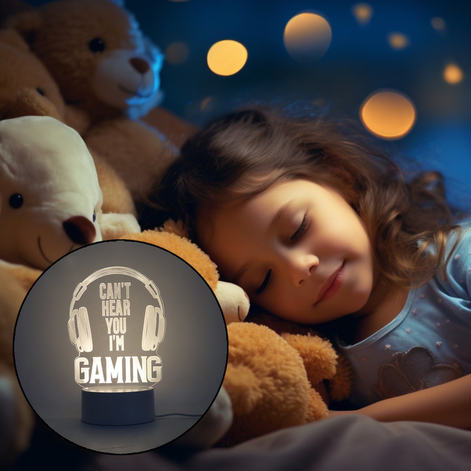 3D Acrylic LED Night Lamps – (1 Pc / Mix Design)