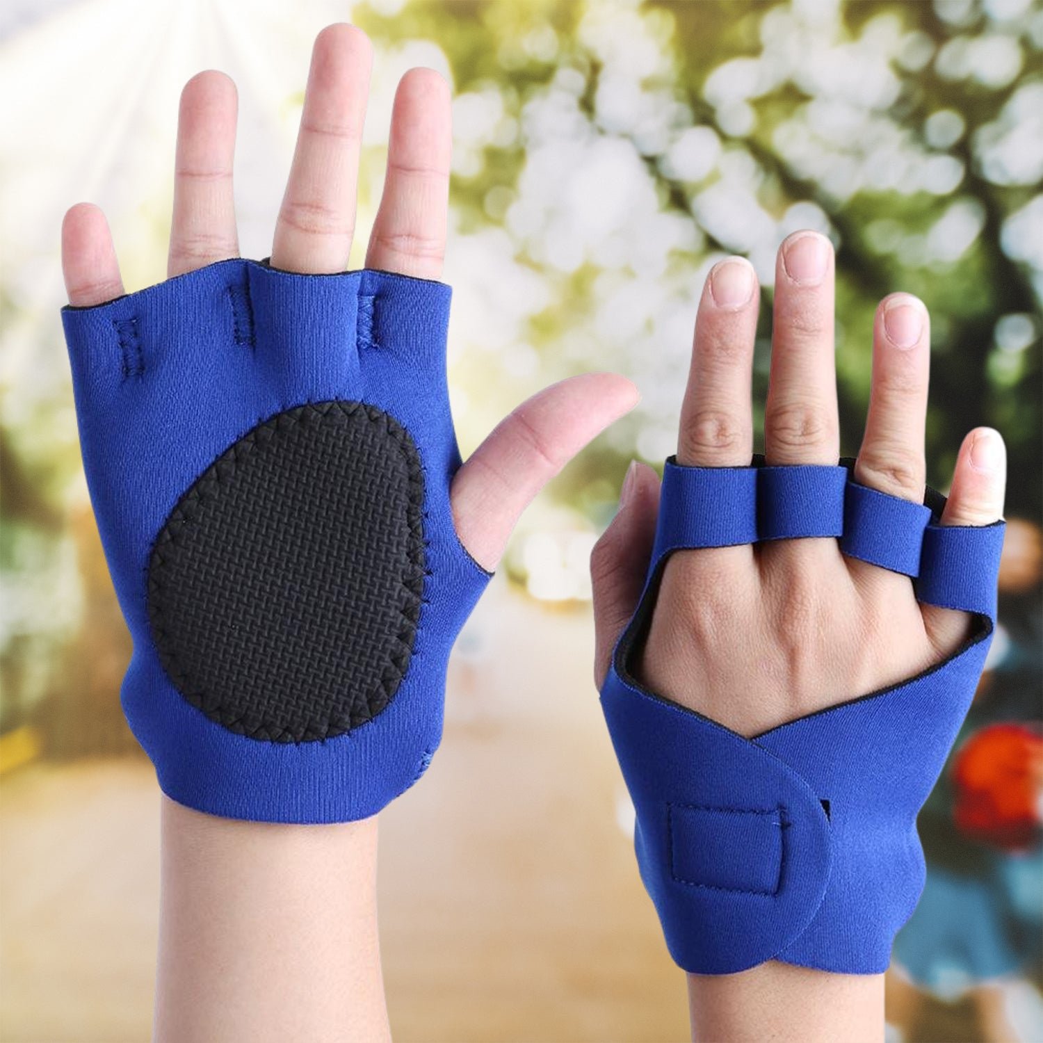 Palm Support Half-Finger Gym Training Gloves (1 Pair / With Color Box)