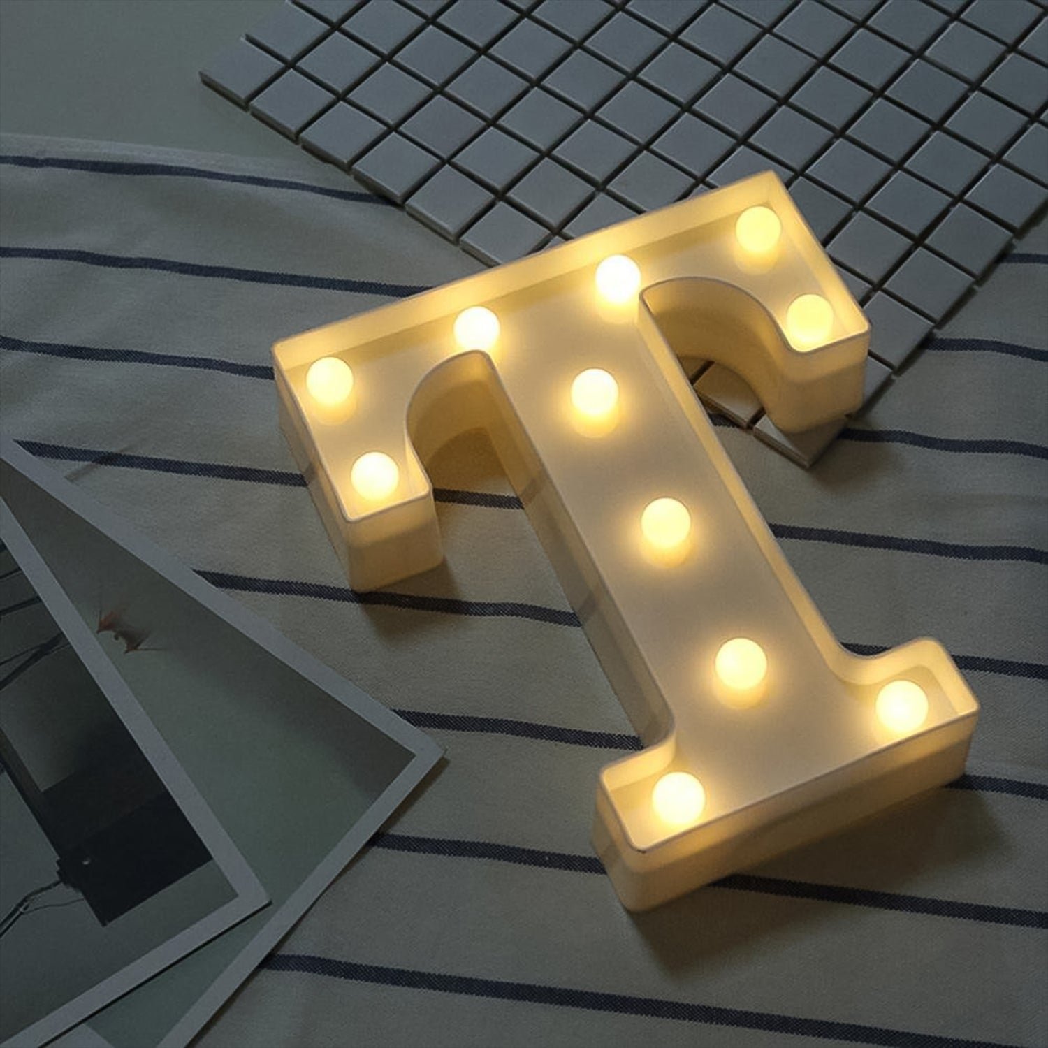 Decorative LED Marquee Alphabet Letter Light “T” (1 Pc)