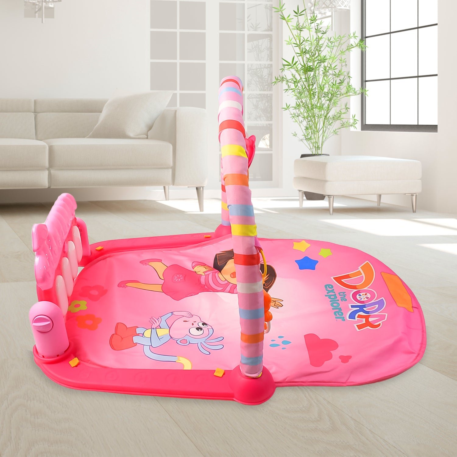 2in1 Baby Kick and Play Piano Gym Mat & Fitness Rack (1 Set)