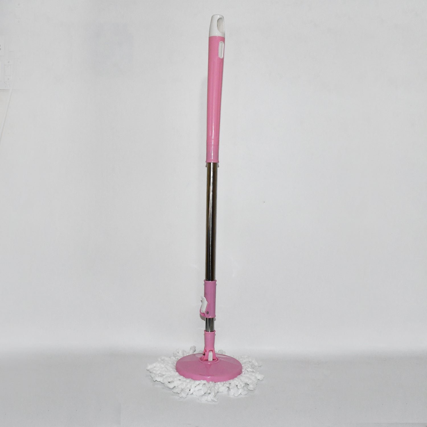 Stainless Steel 360° Rotating Mop with Microfiber Head & Adjustable Rod
