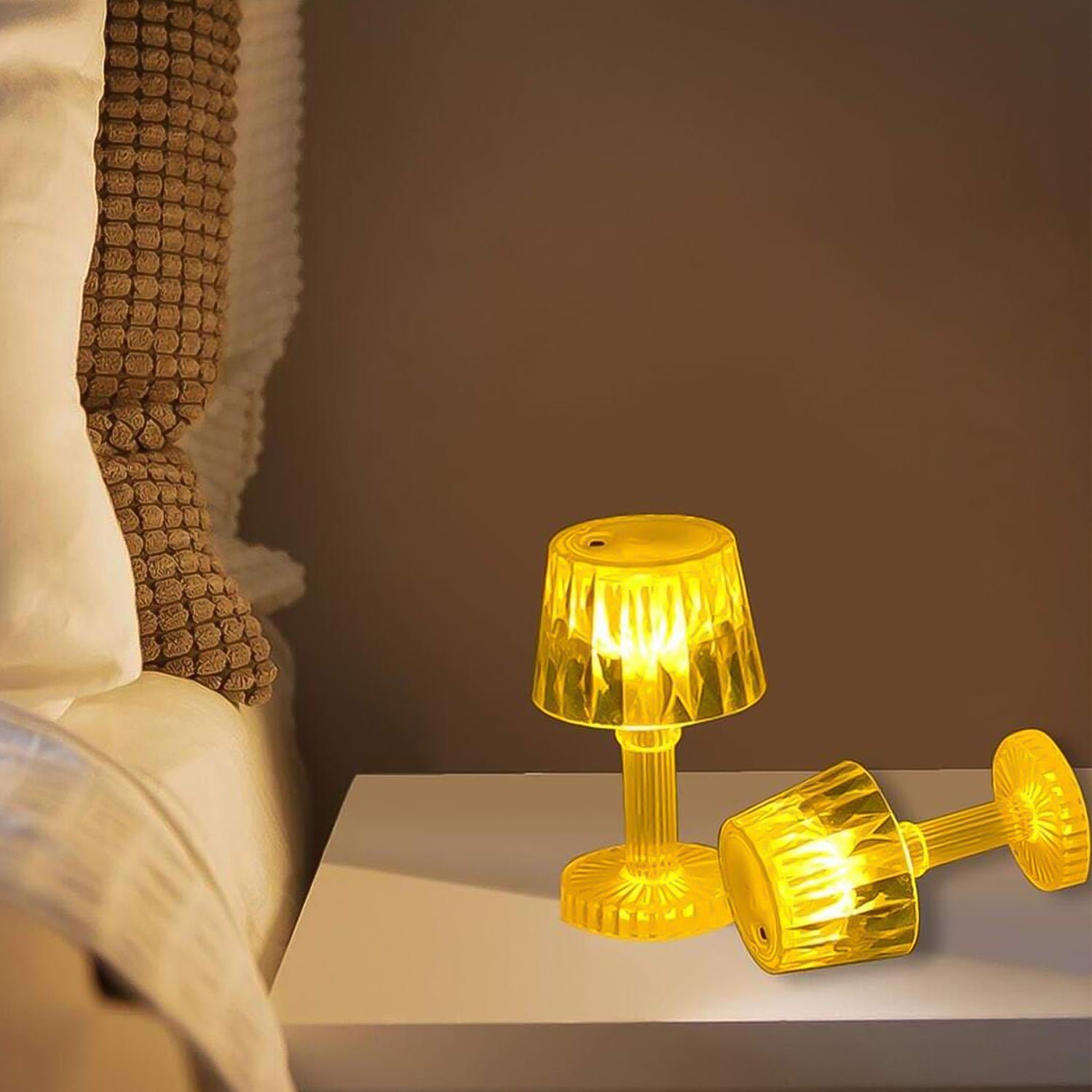 LED Candle lamp, Table Lamp Portable Plastic Lamps, Diwali (1 Pc / Small)