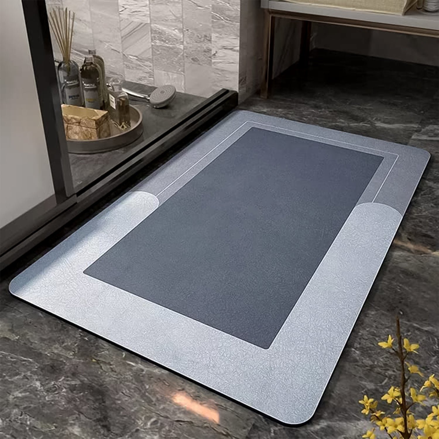 Super-Absorbent Quick-Dry Bathroom Floor Mat - (1 Pc / 80x50 Cm)