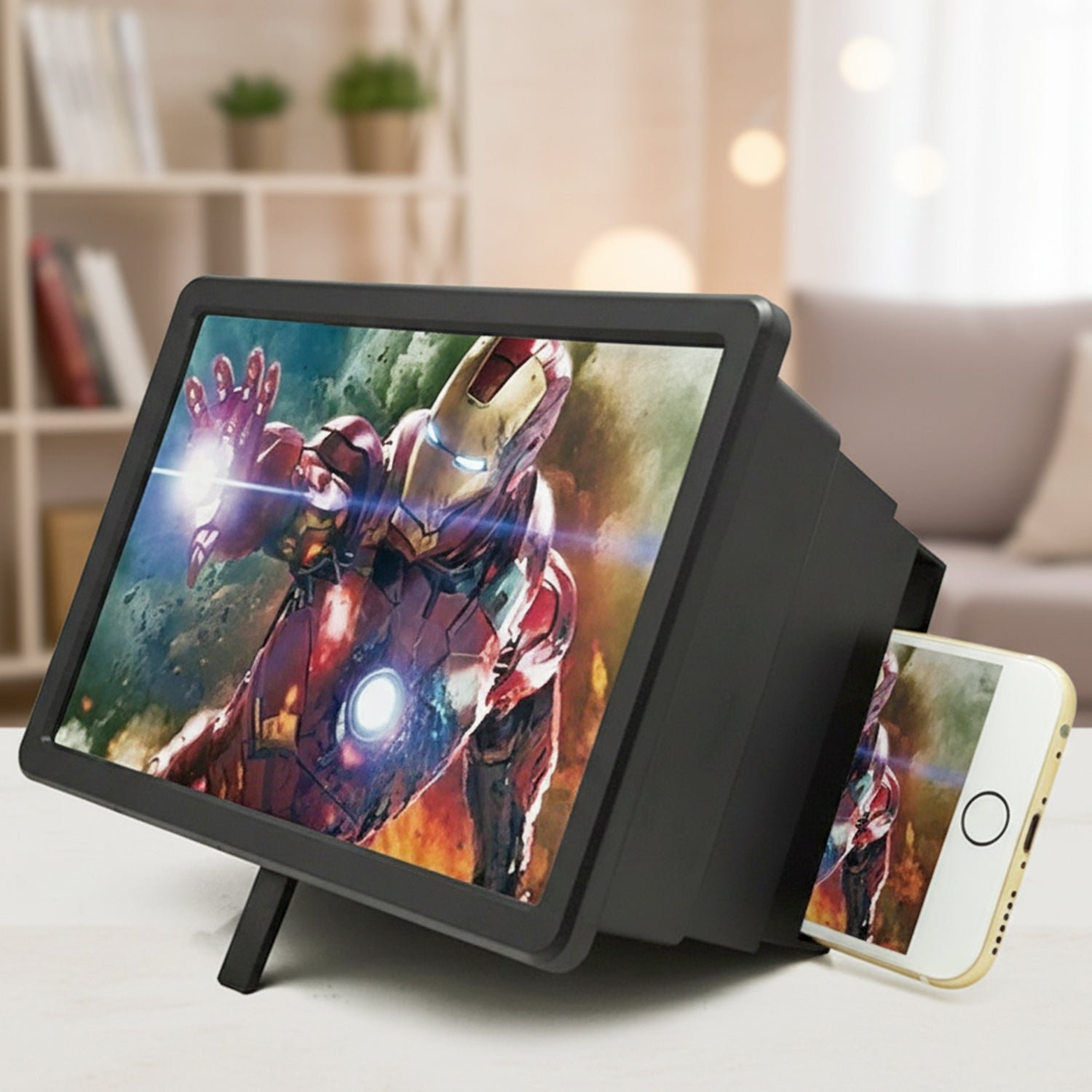 3D Mobile Screen Magnifier with Stand for Smartphone (1 Pc)