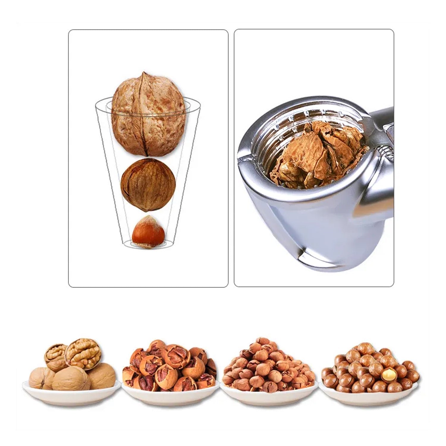 Luxury Stainless Walnut Cracker – Portable Nut Cutter & Bottle Opener for Nuts