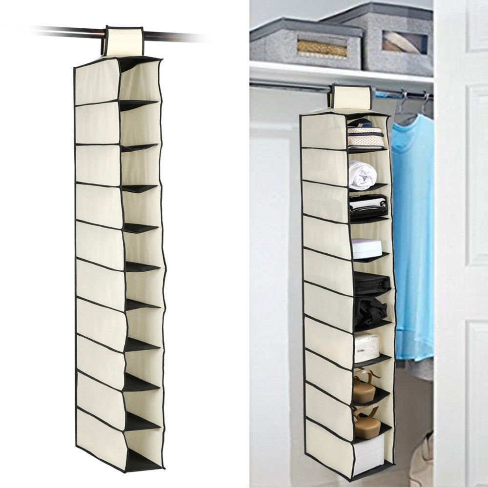10-Tier Foldable Multipurpose Storage Rack – Collapsible Fabric Wardrobe Organizer