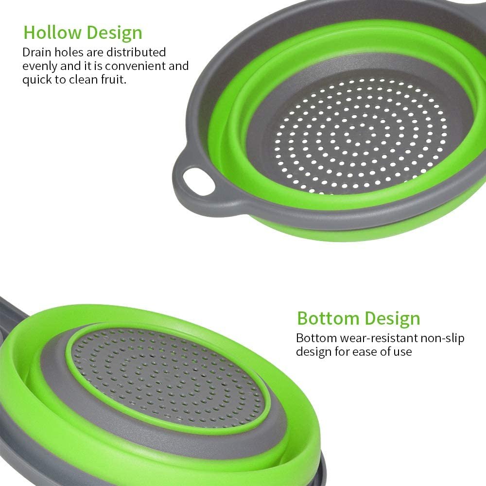 Foldable Silicone Colander for Fruit & Veggies