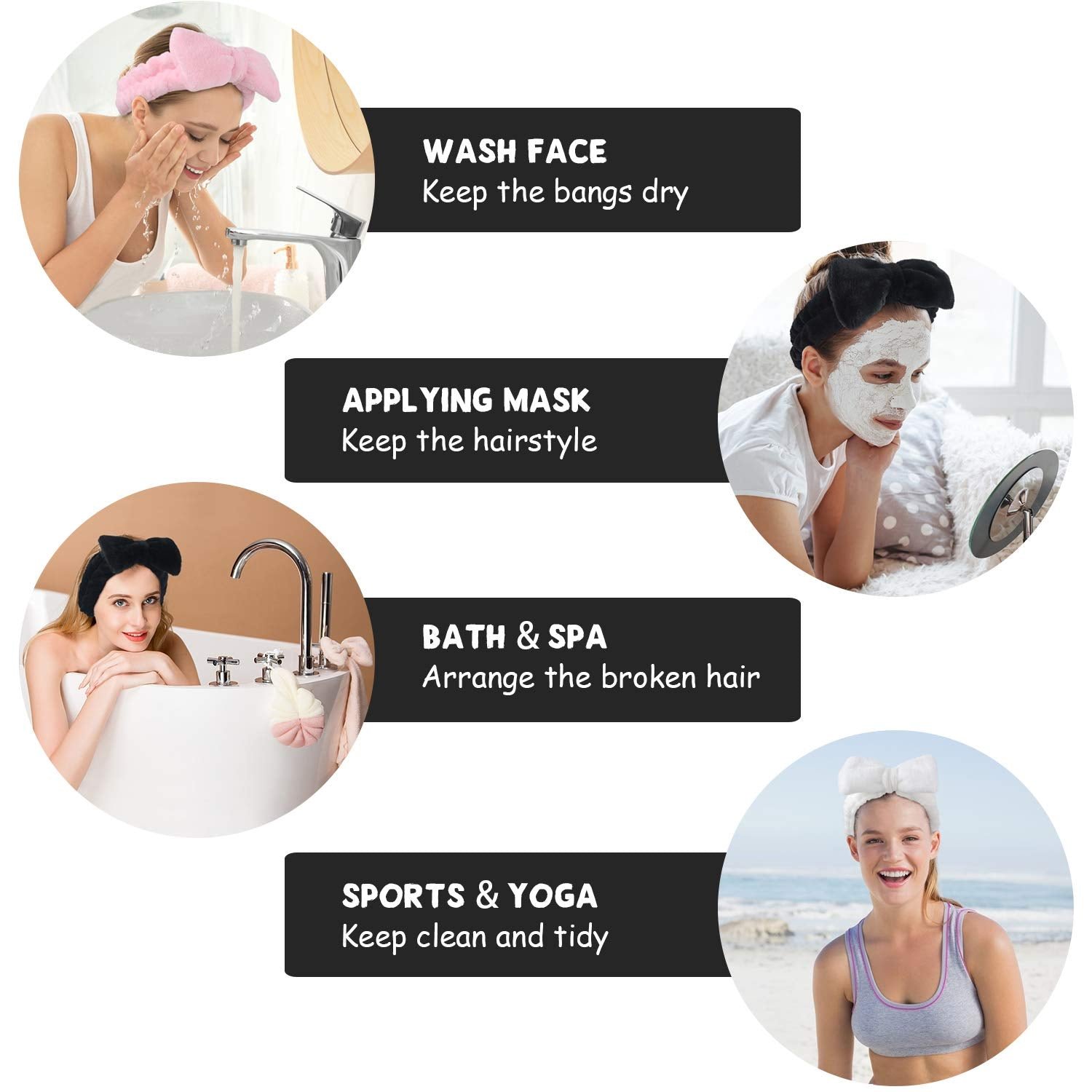 Soft Plush Spa Headband (1 Pc)