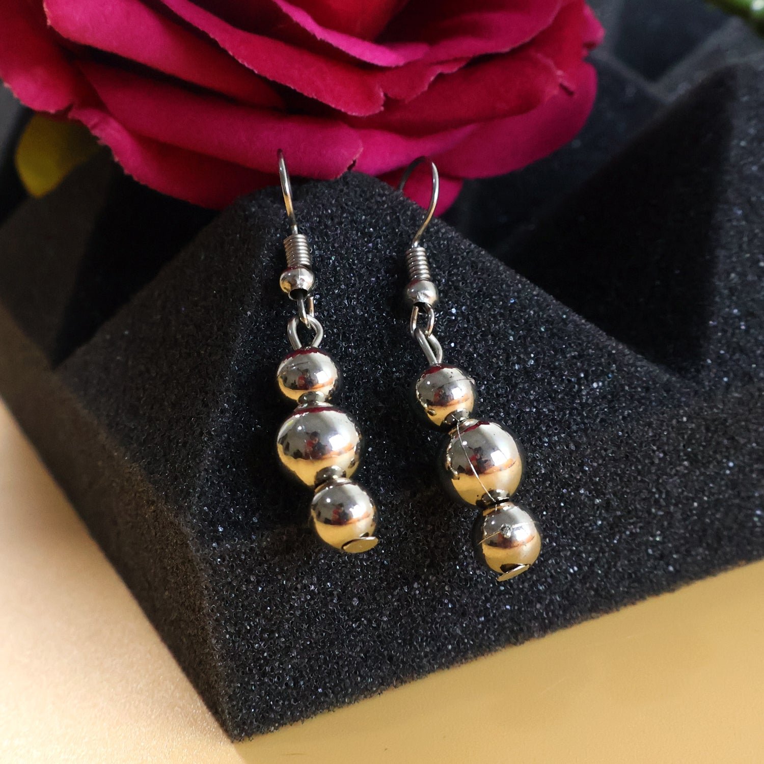 Oxidised Silver Traditional Beaded Necklace Set