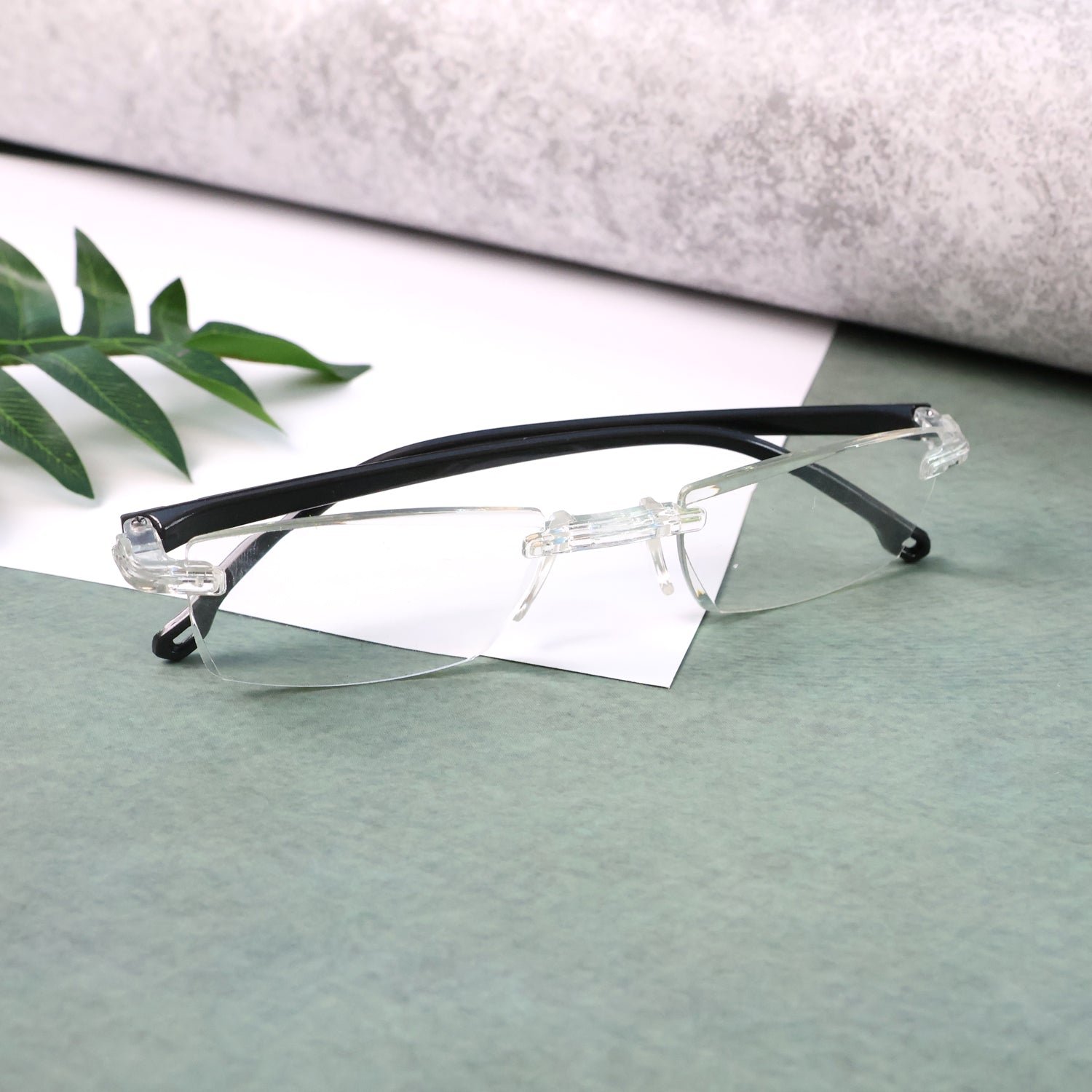 Pack of 2 Rimless Reading Glasses – Lightweight Comfort Readers