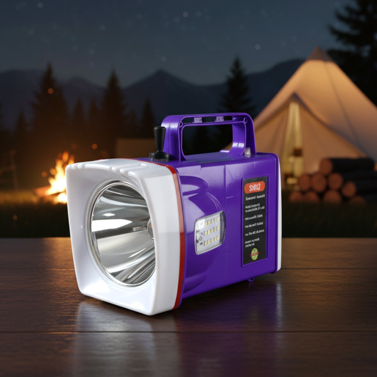 OMEGA Rechargeable LED Laser Torch Light with 5200 mAh Battery