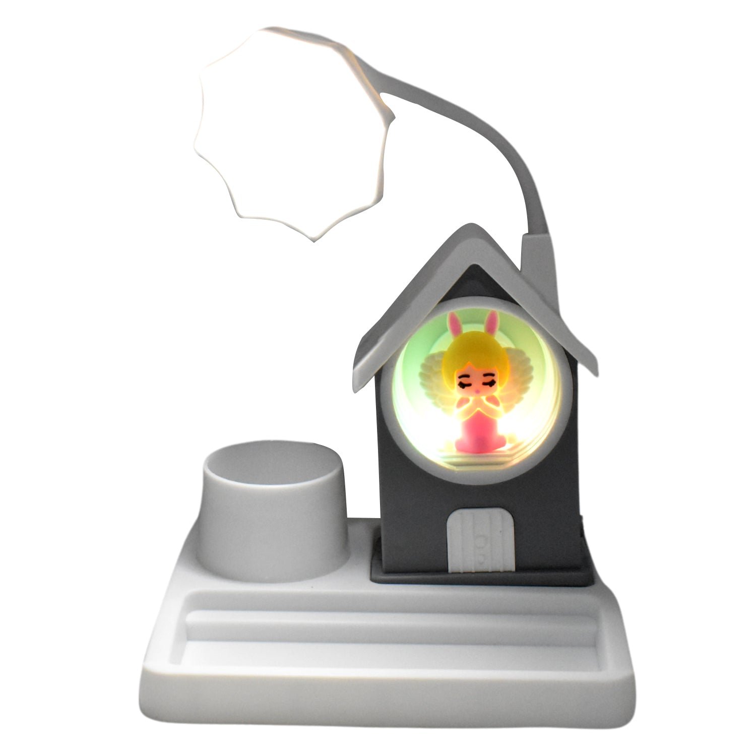 Cute Cartoon Home Design LED Desk Light with Plastic Base, Multi-Color (1 Pc)