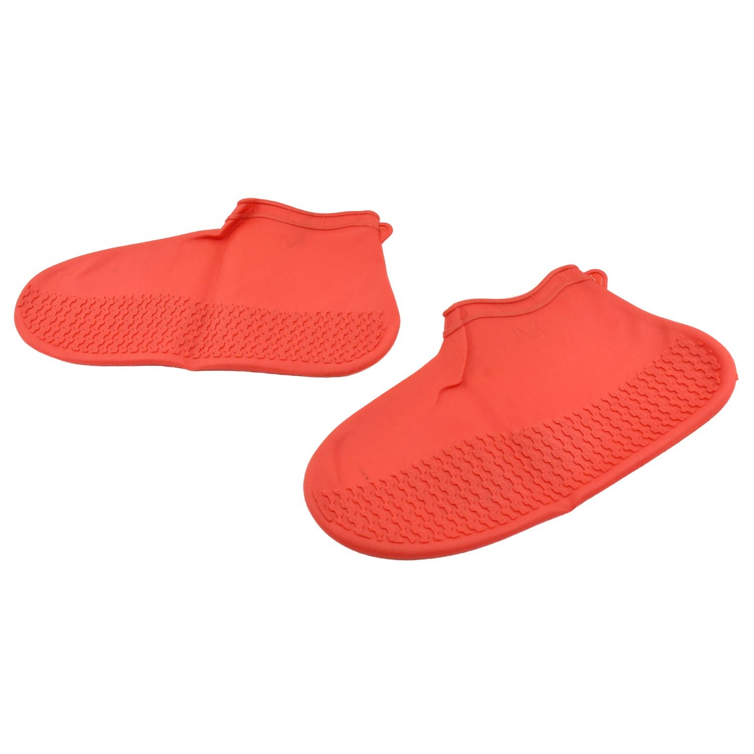 Non-Slip Silicone Waterproof Boot Shoe Cover (Medium Size / 1 Pair / Red)