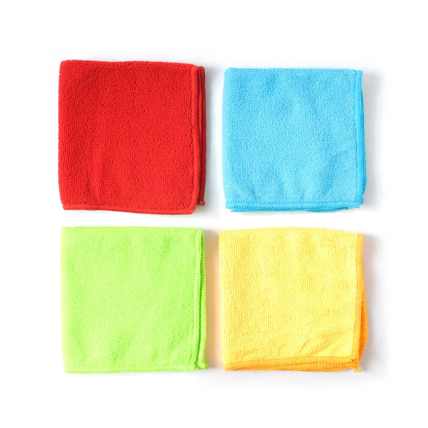 Microfiber Cleaning Cloths 4 Pc Set, Multipurpose Cleaning Towel Napkin