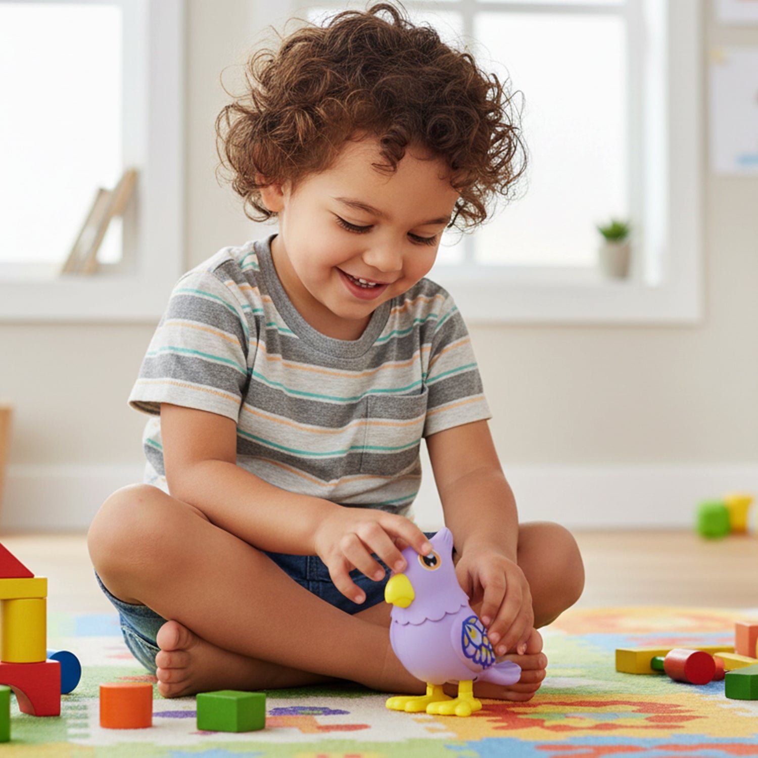 Key Operated Jumping Bird Toy for Kids (1 Pc)