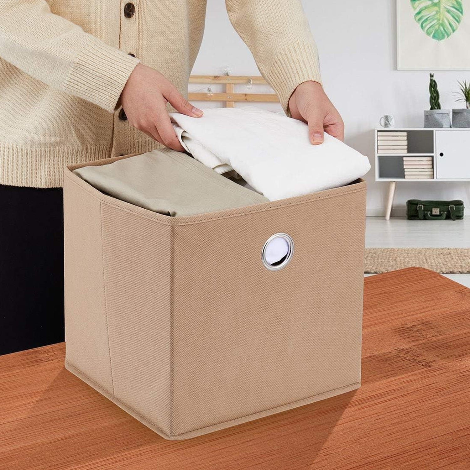 Foldable Square Storage Box (20×20 Cm / 1 Pc)