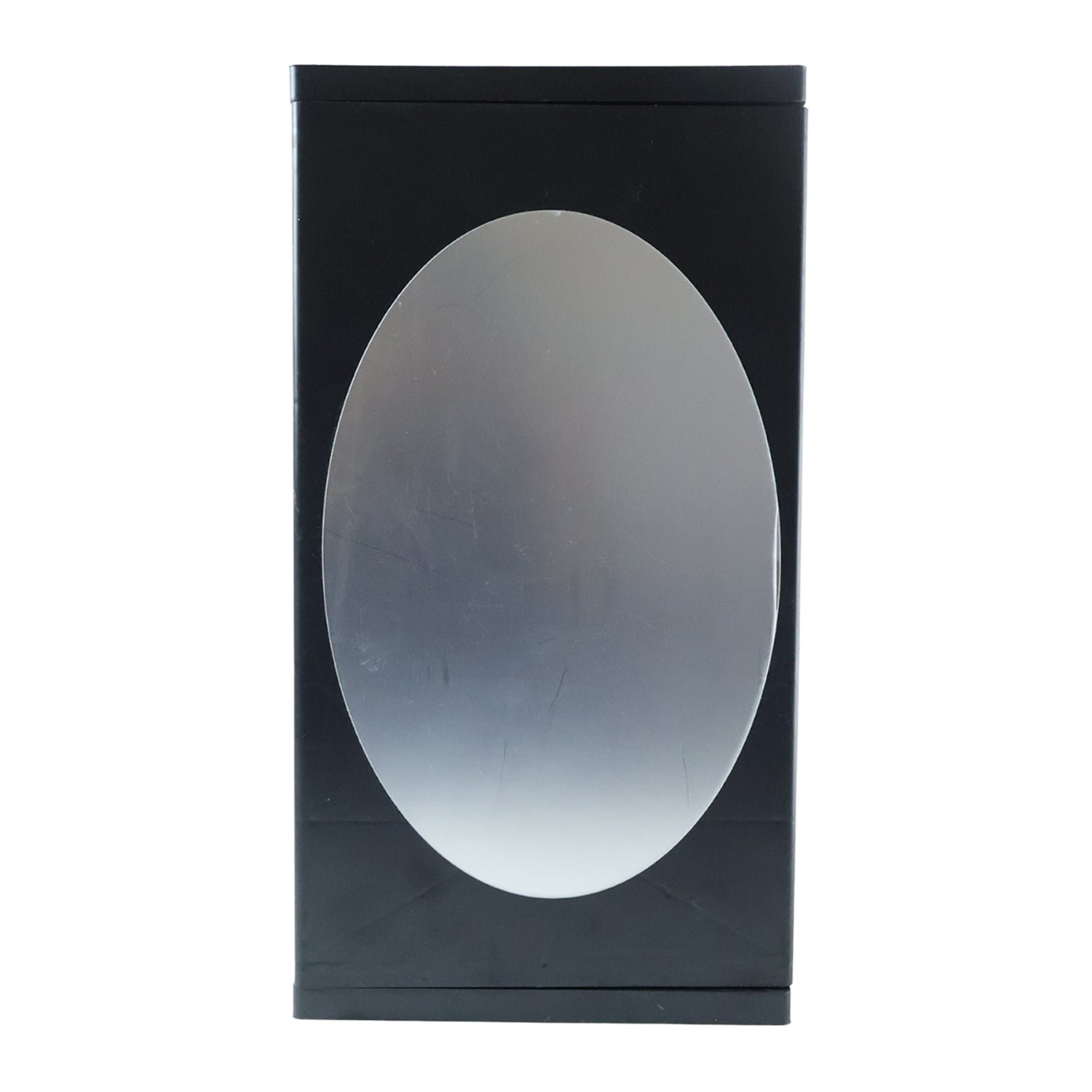 Wall Mounted Black Rotating Storage Cabinet Organizer (1 Pc, 22x42 Cm)