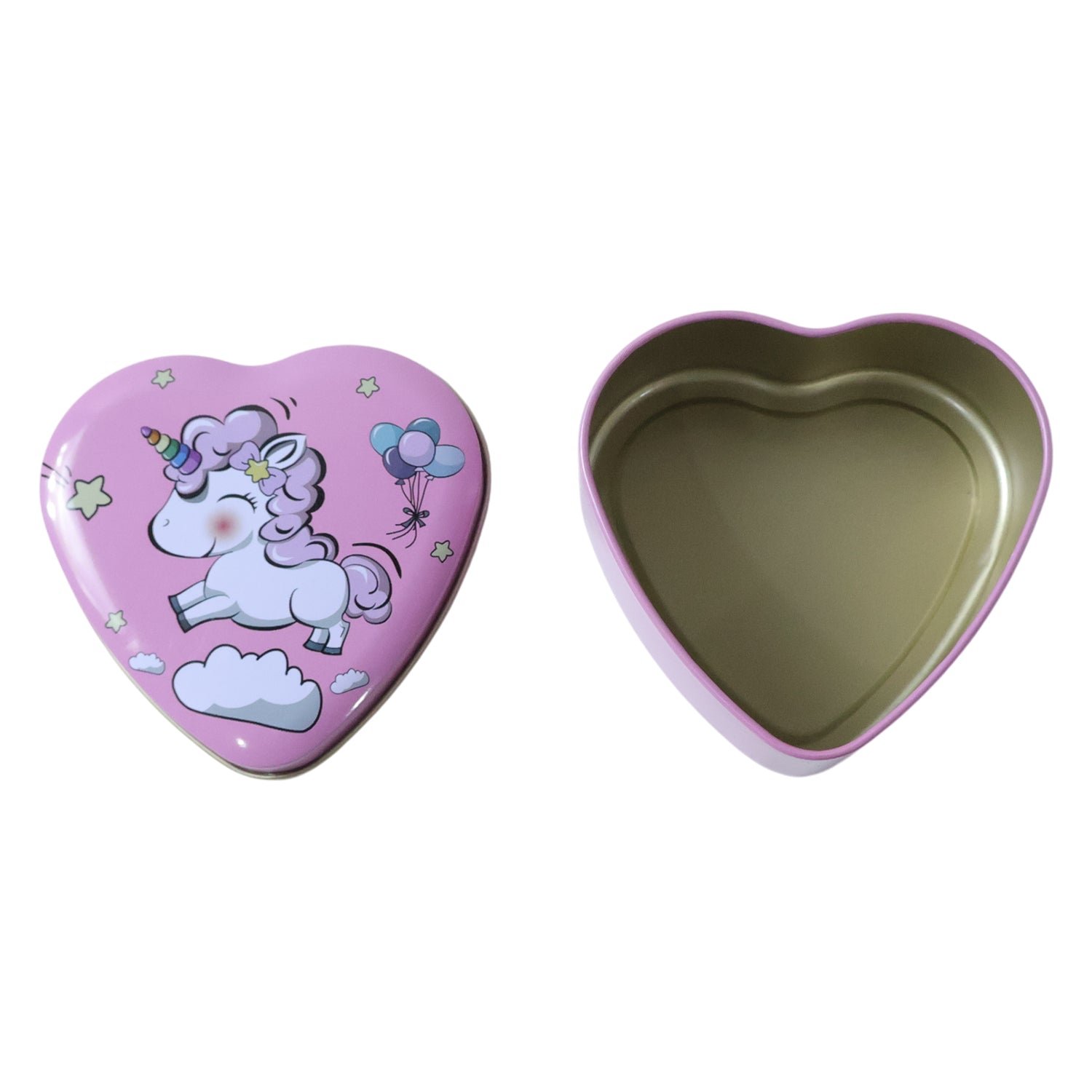 Heart Shaped Unicorn Printed Multipurpose Storage Box (1 Pc)