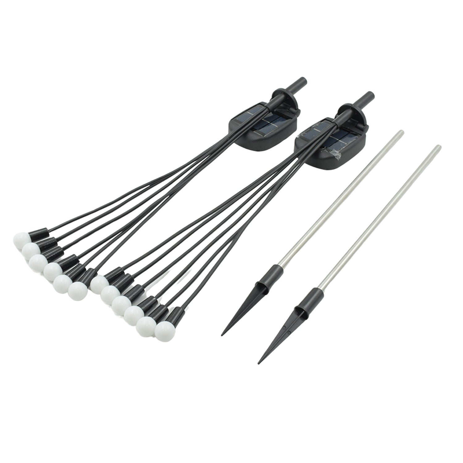 Solar Firefly Lights for Garden Decor (2 Pc, 12 LED Warm)