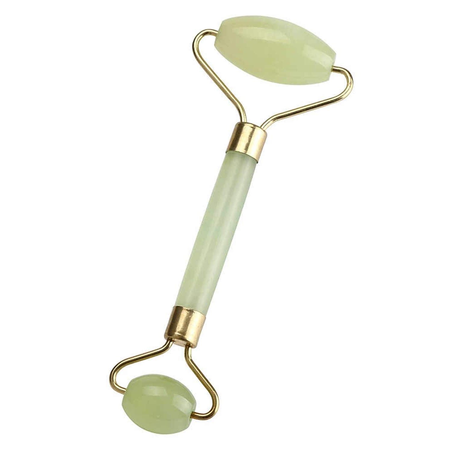 Premium Dual Head Jade Stone Face Roller & Gua Sha Massage Tool Set (1 Pc)