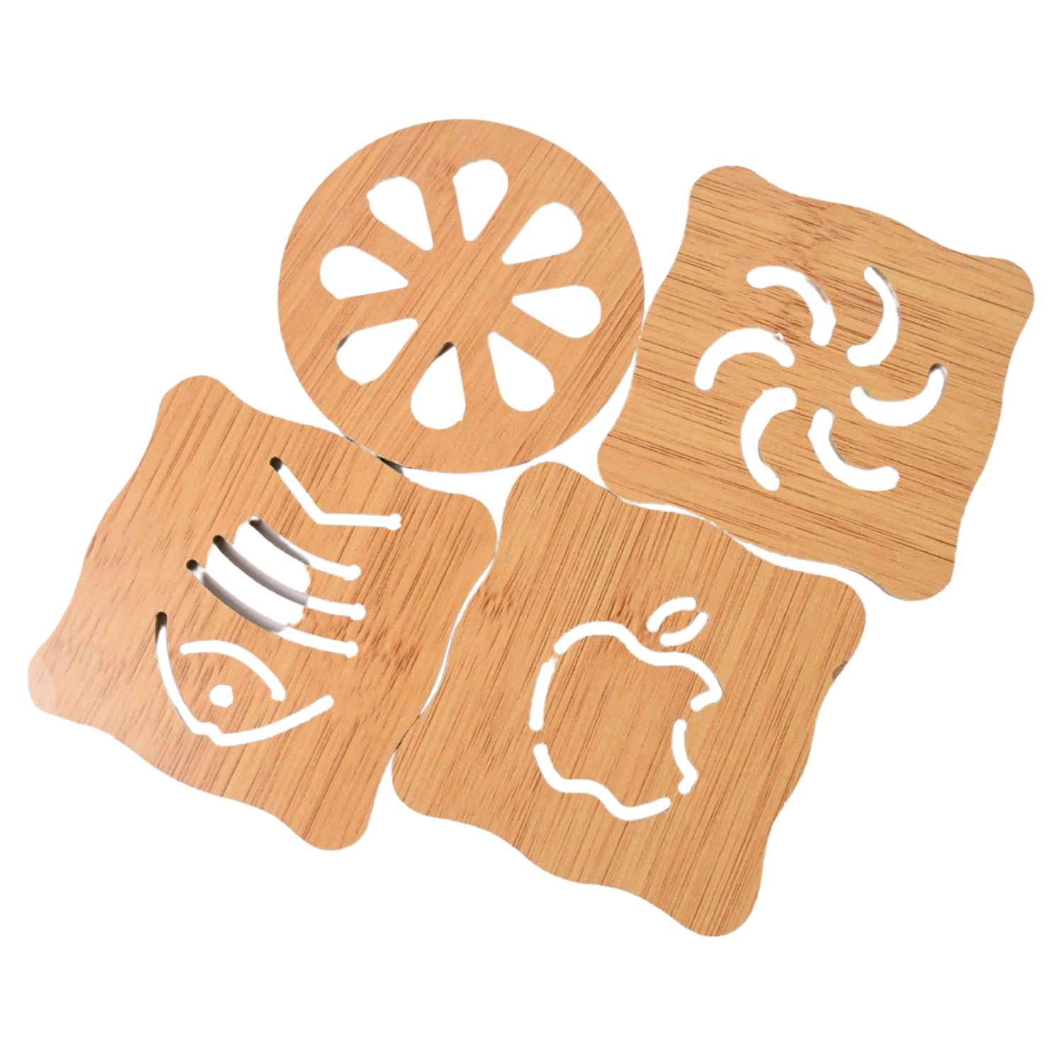 Wooden Table Coasters Tea Coasters (1 Pc / Mix Design)