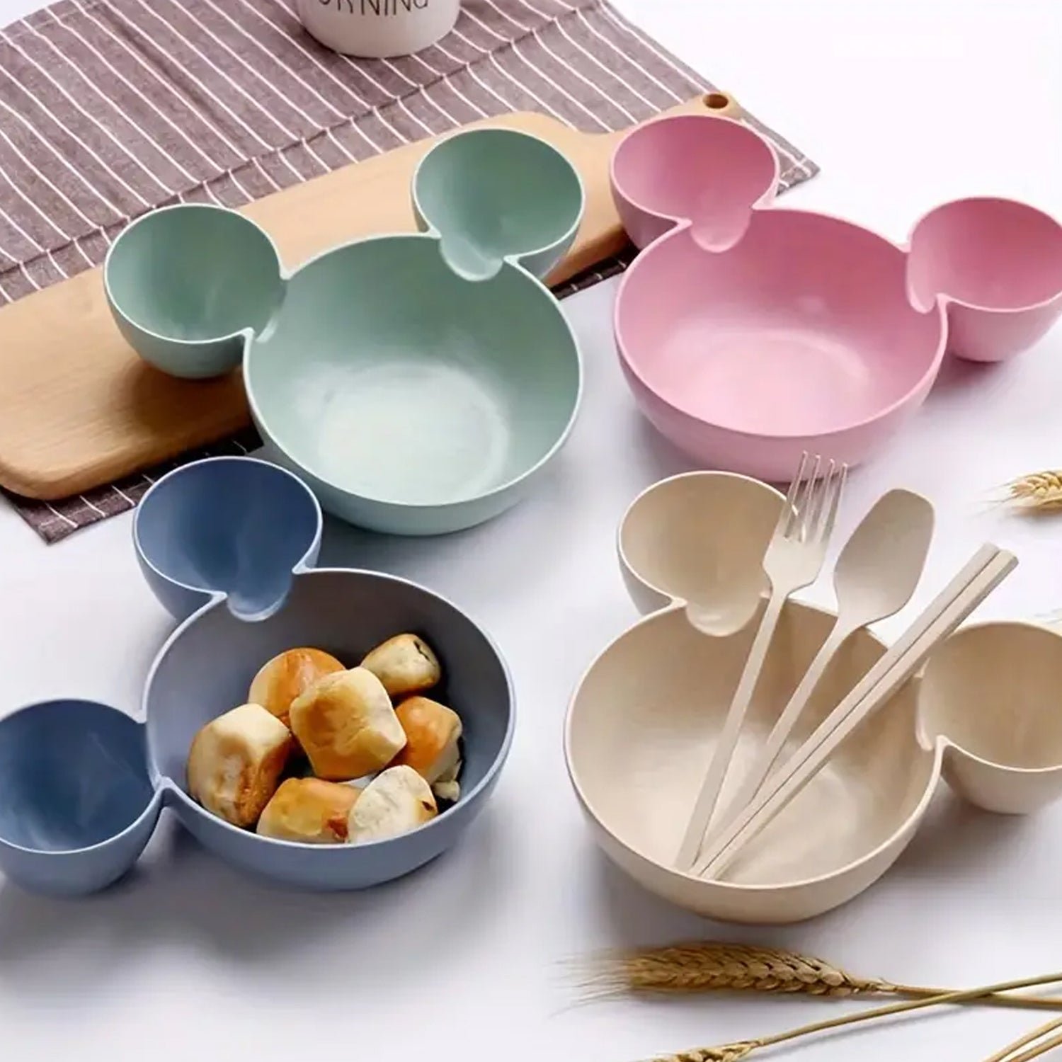 Mickey Mouse Shape Plates for Kids, BPA Free, & Unbreakable Children’s Food Plate