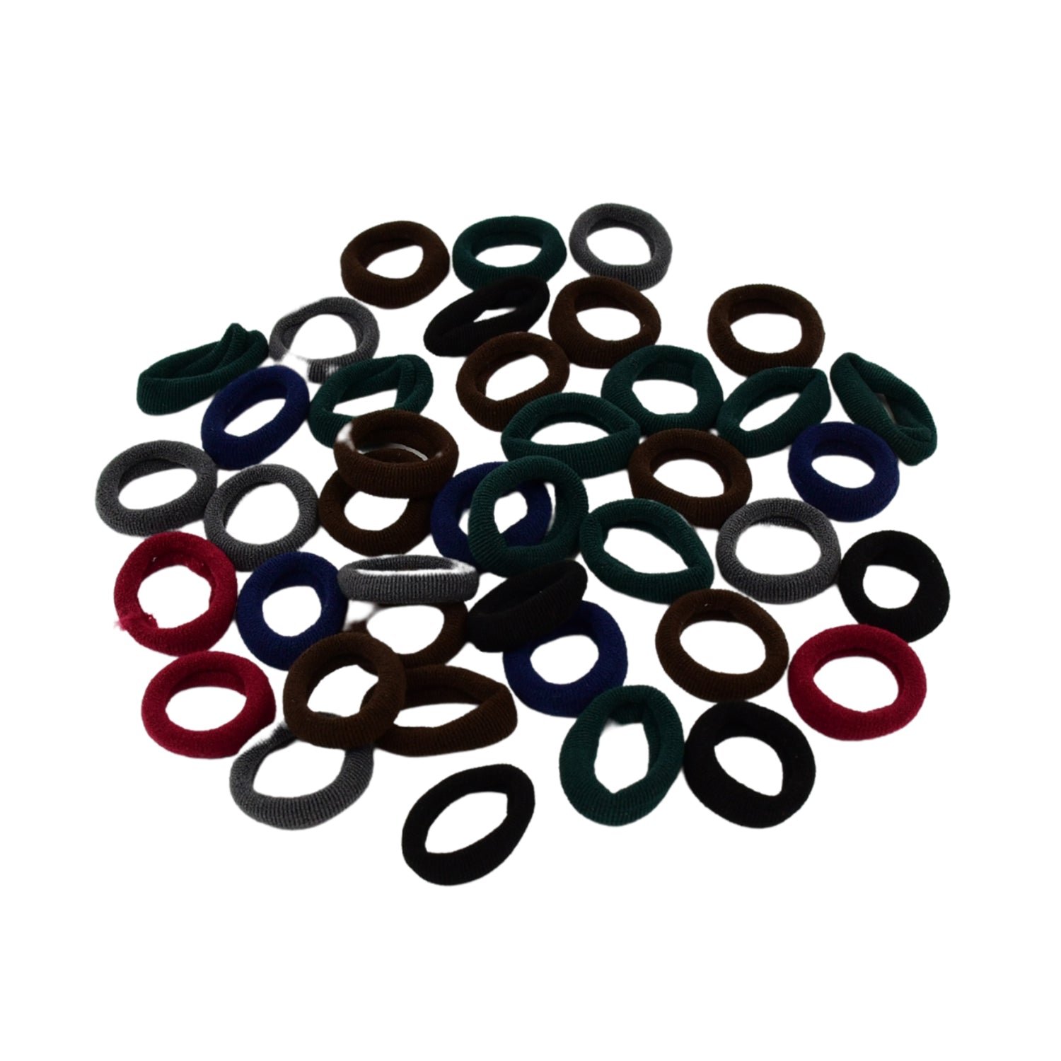 Small Ponytail Rubber Bands for Hair (Pack of 50 / Multicolour)