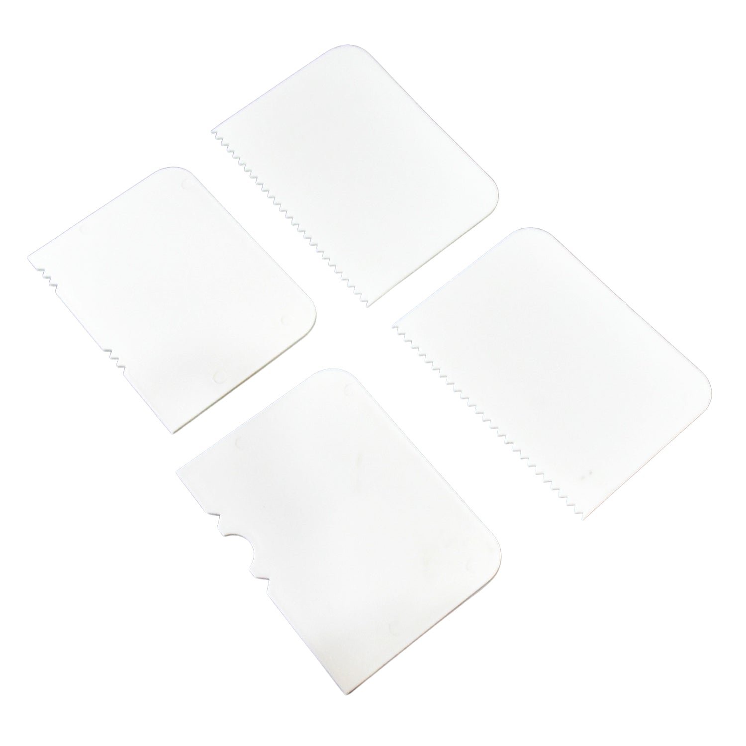 Plastic Cake Scraper Cake Decorating Pastry Baking Tool (4 Pcs Set)