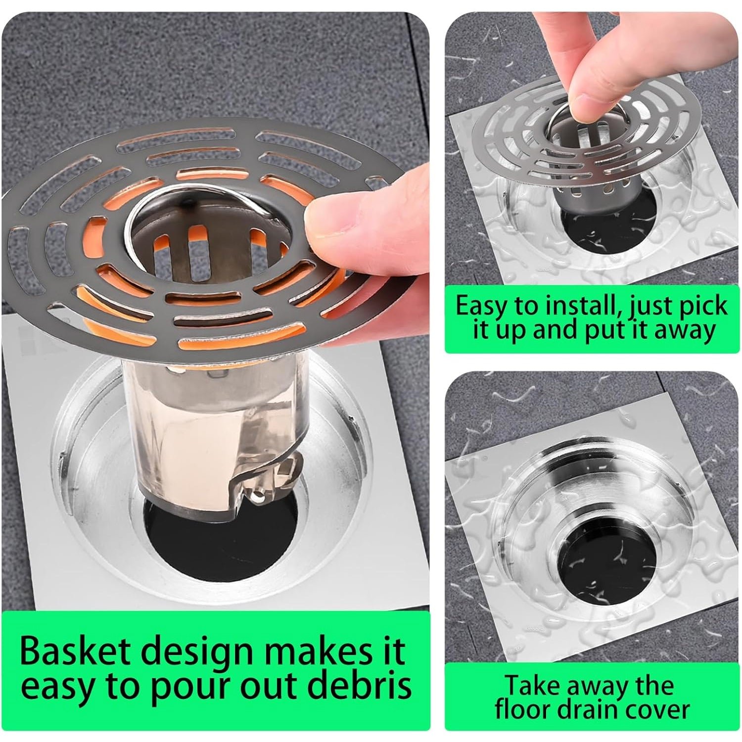 Shower Stopper, Anti-Odour Floor Drain Core with Filter Mesh (1 Pc)