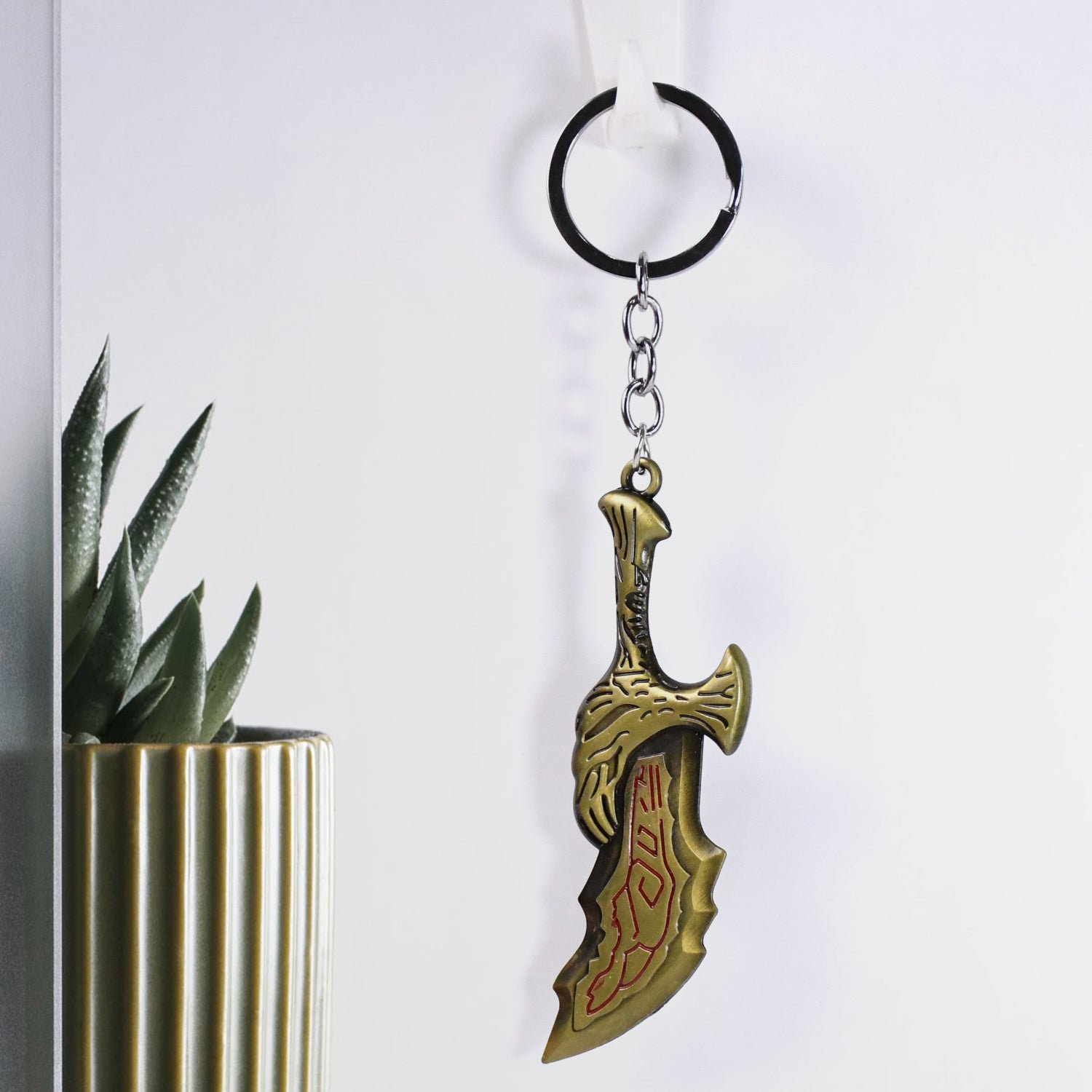 Metal God of War Keychain (1 Pc)