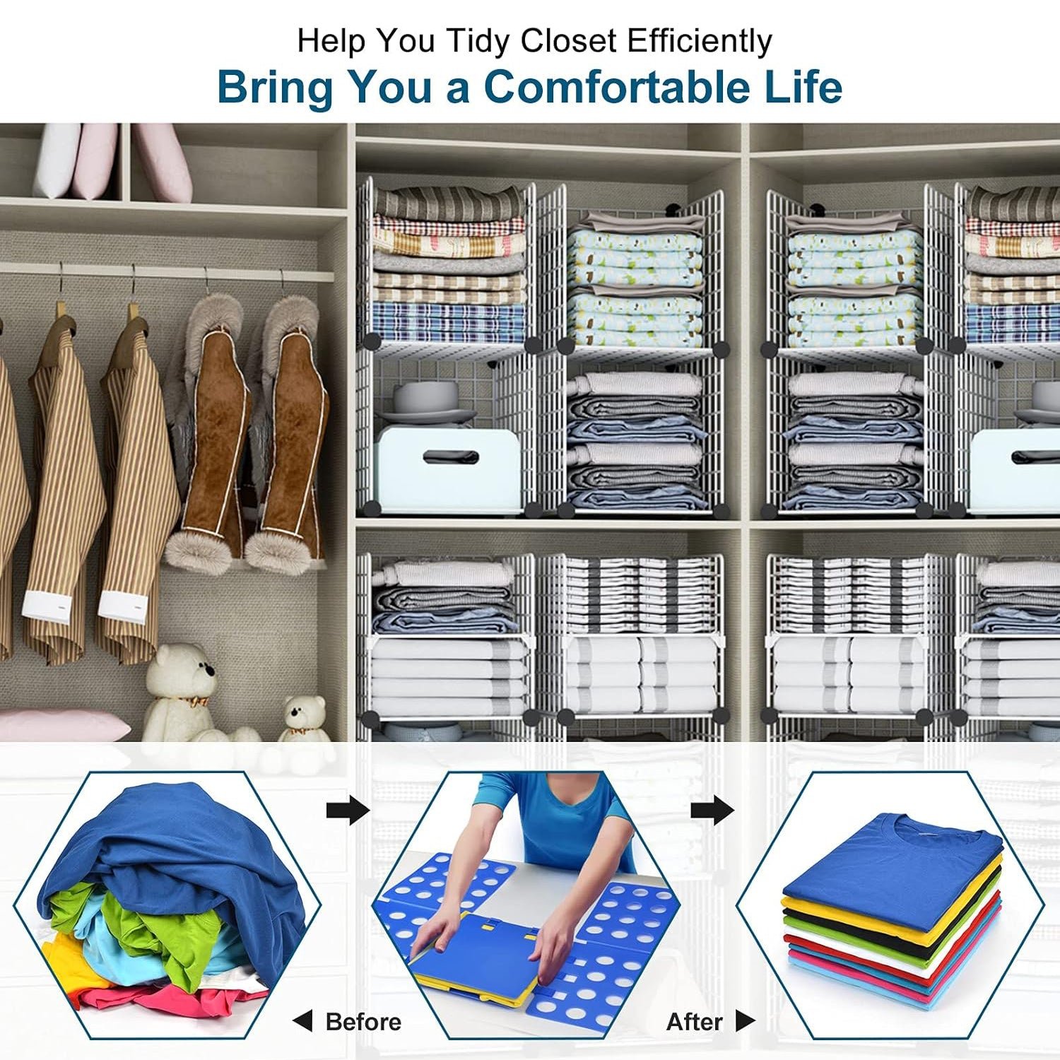 Plastic Large Folding Clothes Board (1 Set)