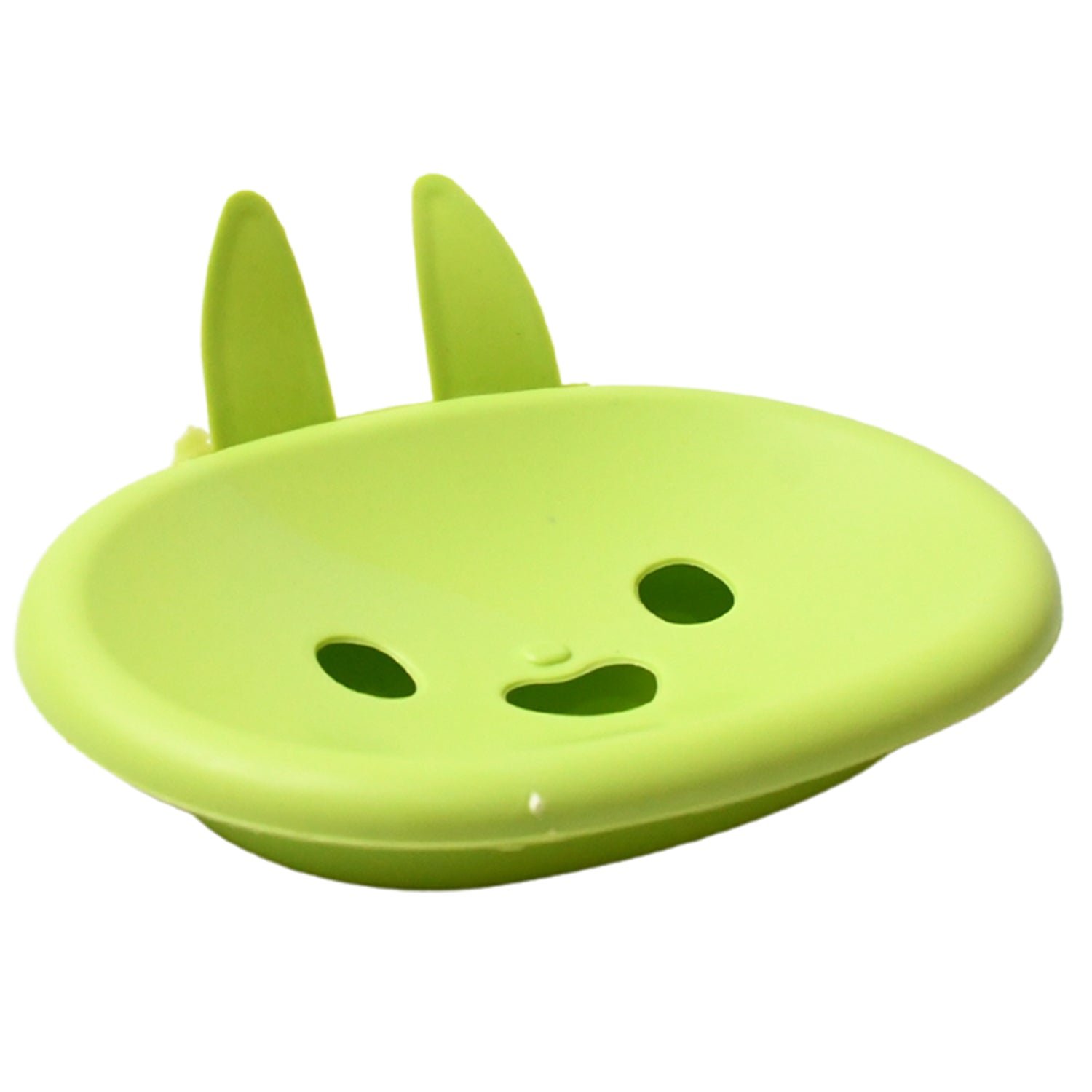 Soap Box  Cute Rabbit Shape Double Bowl Plastic Rack Storage